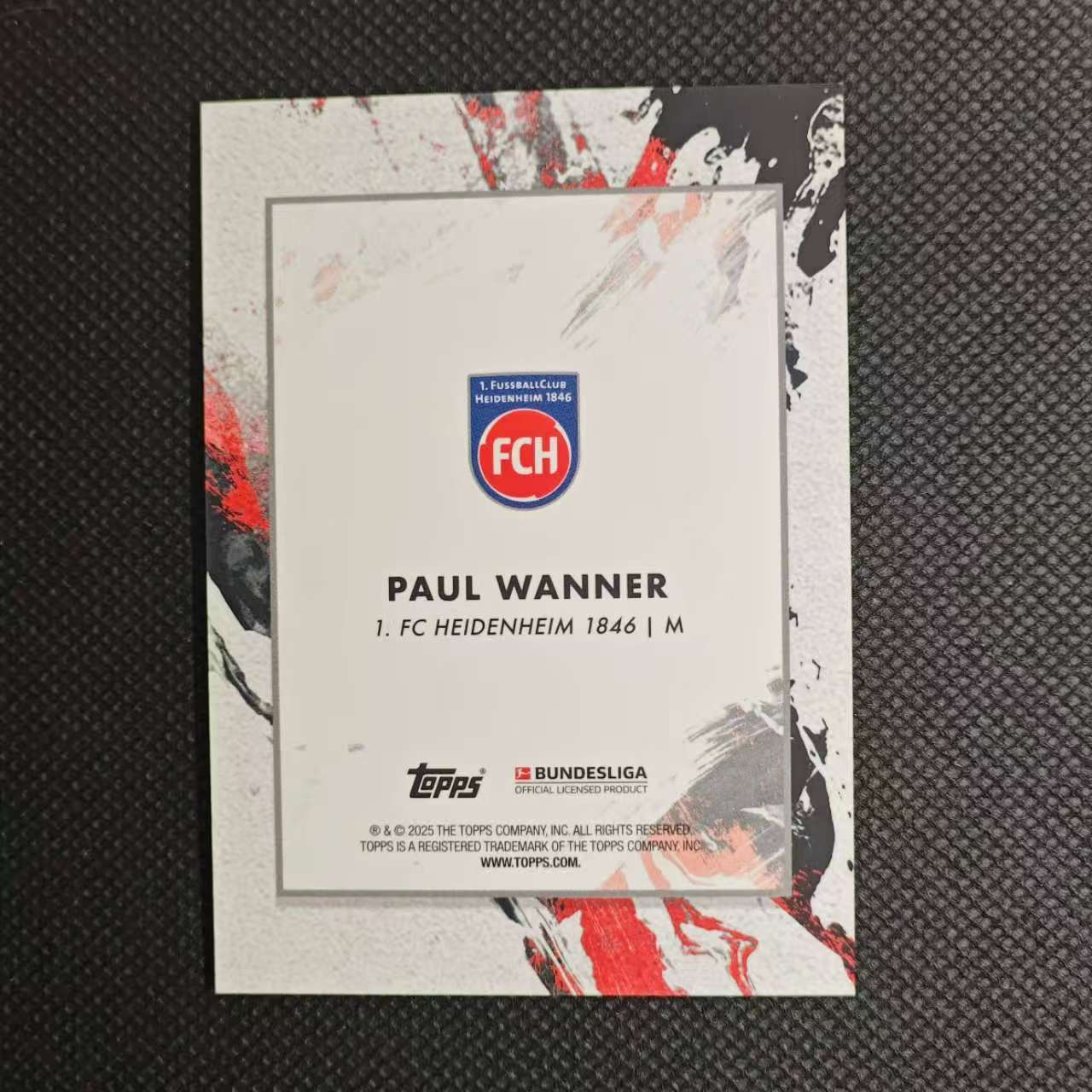 2025 Topps Inception Paul Wanner 团长#德甲 盗梦空间 海登海姆 保罗 万纳 base 拜仁 德国 不保卡品细节看图