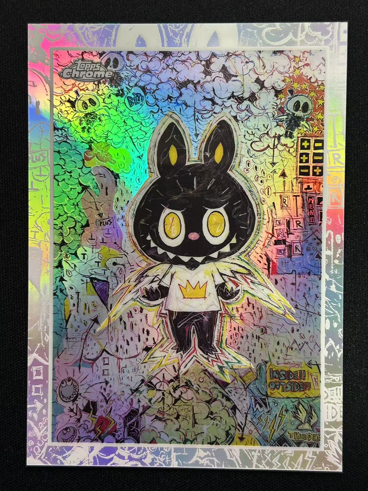 2025 Topps Chrome the monsters LABUBU 十周年 系列HIT 拉布布 monsters by monsters 正银折 绝美 凑套必备 第一张 不保卡品