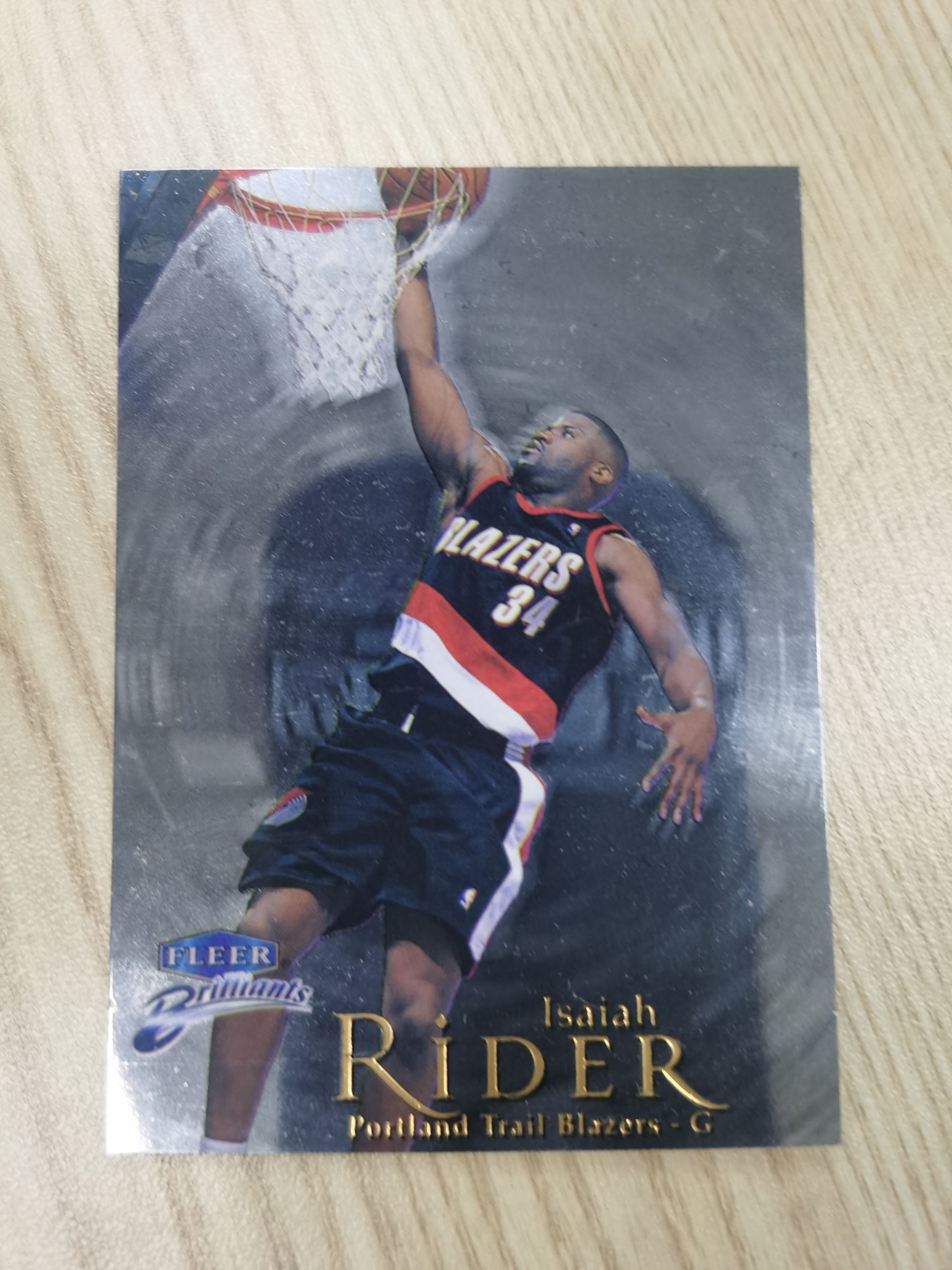 1998-99 Fleer Brilliance Isaiah Rider 1998-99 伊塞亚·莱德尔fleer brilliants94年扣篮冠军01年随科比奥尼尔拿下一冠 开拓者