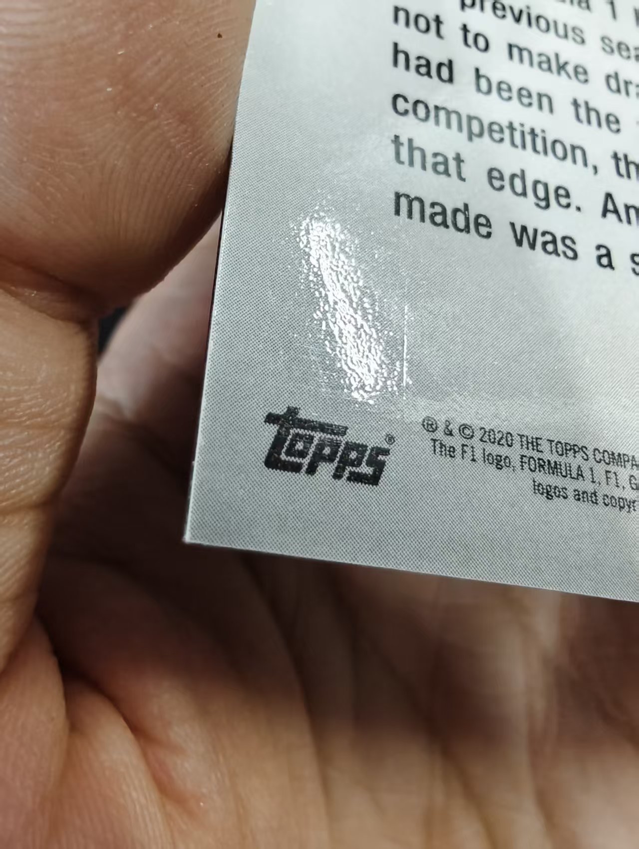 【汽水拍卖】2020 Topps Chrome F1 Lewis Hamilton 元年 方程式赛车 蓝宝石系列 刘易斯 汉密尔顿 梅赛德斯奔驰车队 蓝碎冰折 瑕疵如图