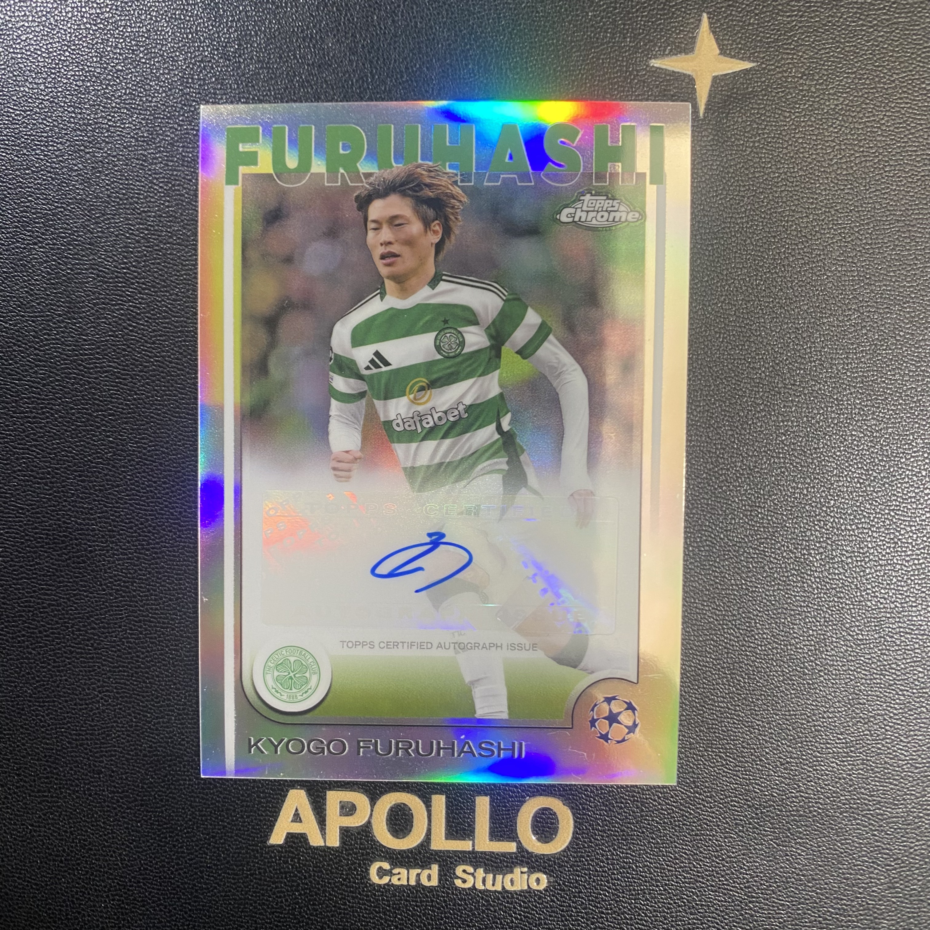 2024-25 Topps Chrome Kyogo Furuhashi 古桥亨梧 欧战 欧冠TC 凯尔特人 银折 签字 卡品如图 -月初