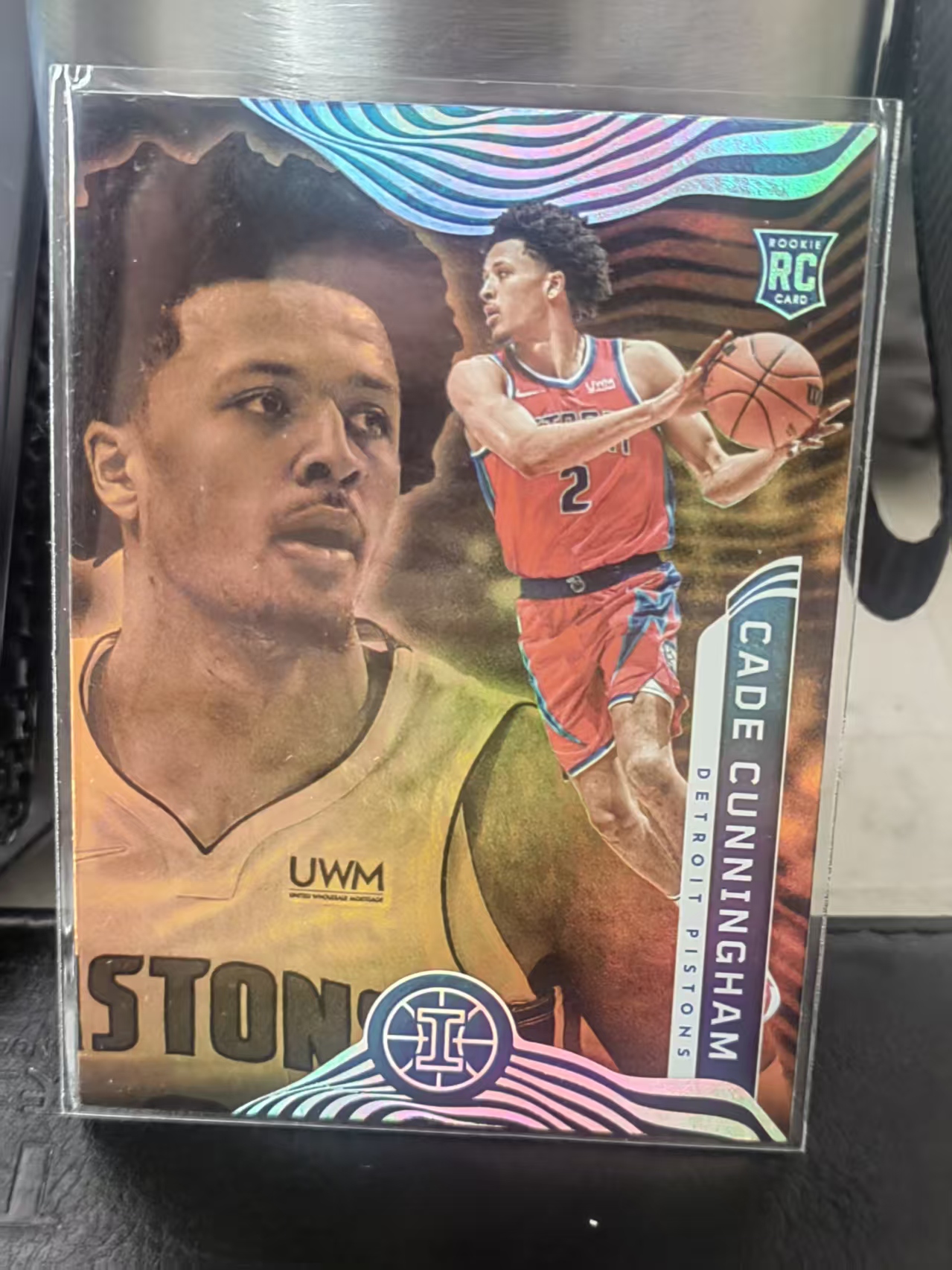 2021-22 Panini Illusions Cade Cunningham RC 幻想 新秀 橙折 凯德 康宁汉姆 坎宁安 CC 活塞 篮 白边白角 不保卡品 卡品如图
