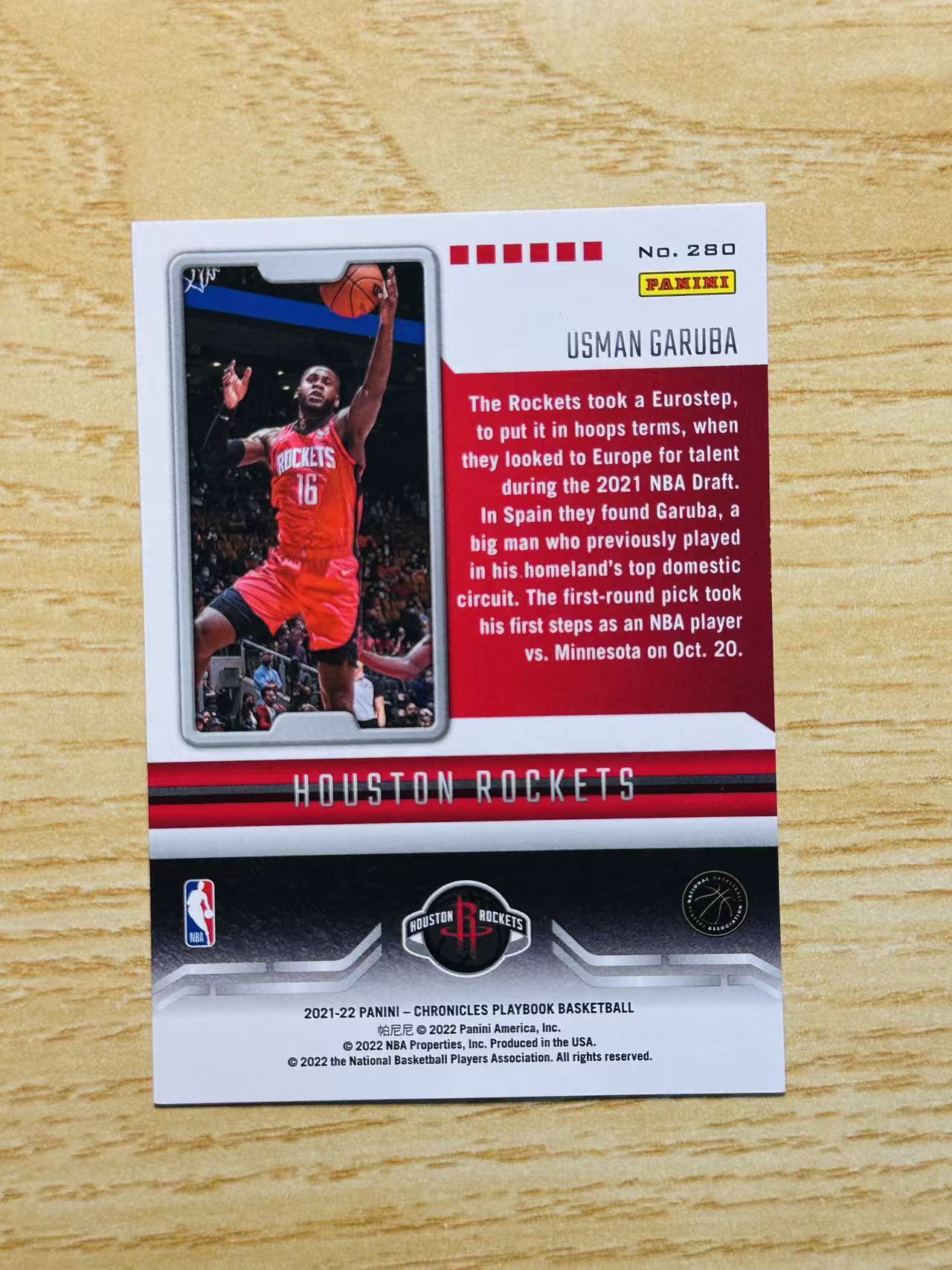 2021-22 Panini Chronicles Usman Garuba 嘿嘿代卖 编年史 奥斯曼 加鲁巴 新秀 RC 75周年 75编 火箭 收藏必备