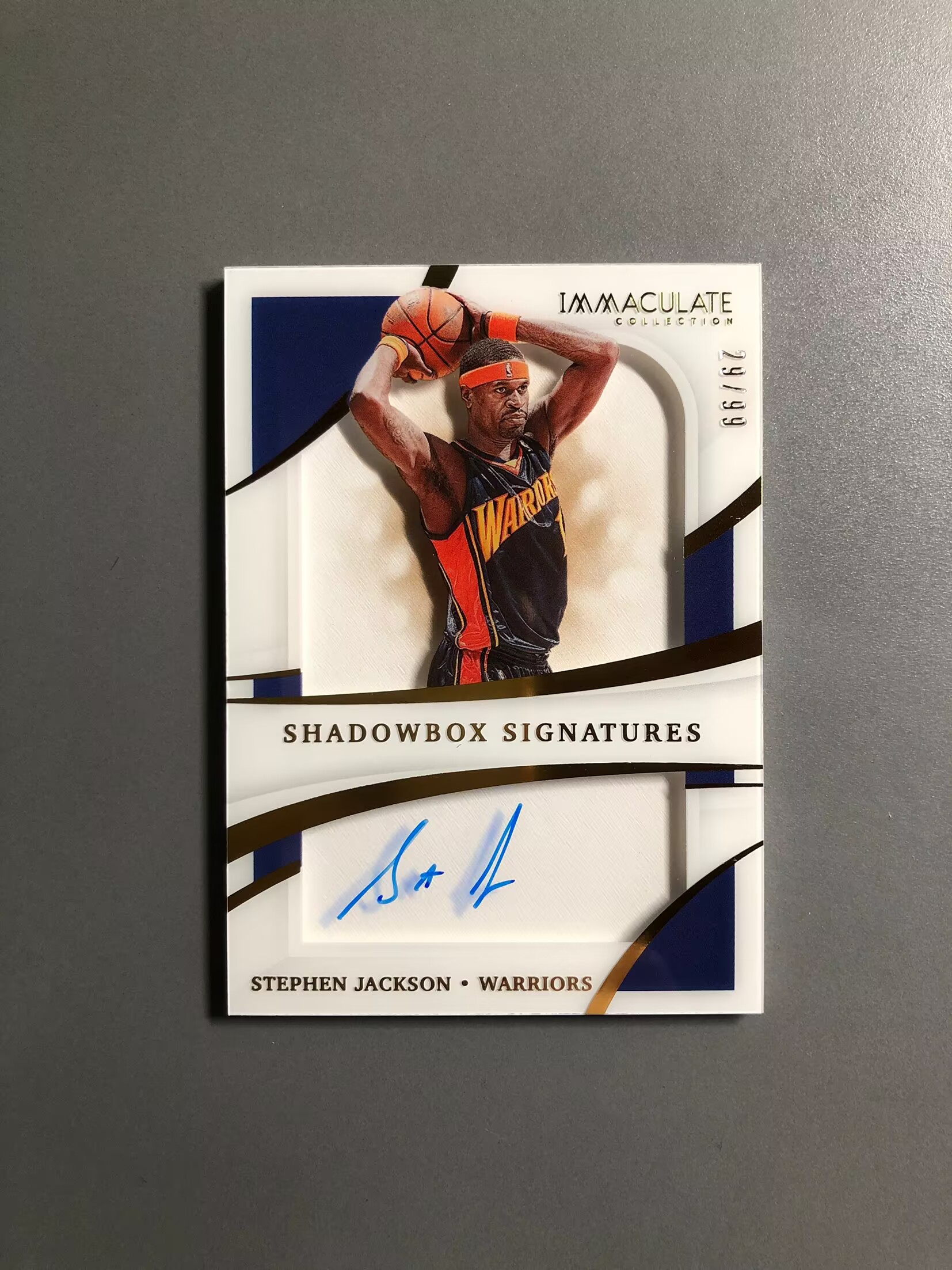 2020-21 Panini Immaculate Stephen Jackson 斯蒂芬·杰克逊 金州勇士 签字 卡签 沙盒签 Shadowbox 99编 实卡好看 卡品如图 可累计 SA061