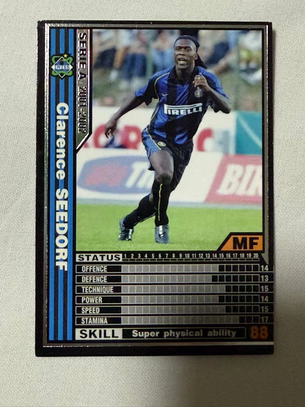 2001-02 Panini 意甲 Clarence Seedorf 【mxn拍卖】西多夫 23年老卡 WCCF 世嘉游戏机卡 小卡 荷兰 AC米兰 国际米兰 皇马 阿贾克斯 桑普多利亚 不发到付