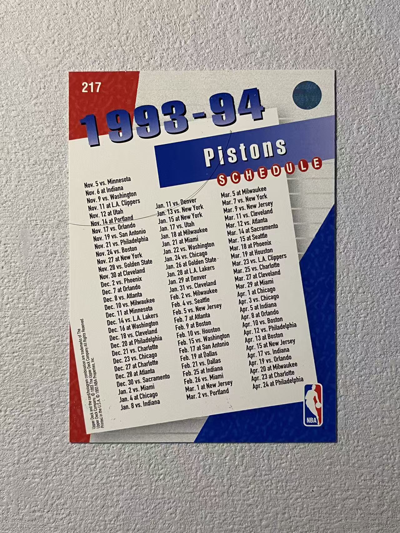 1993 Upper Deck Collector's Choice Detroit Pistons ud 球队特卡 活塞队 稀有老特 凑套 收藏必备