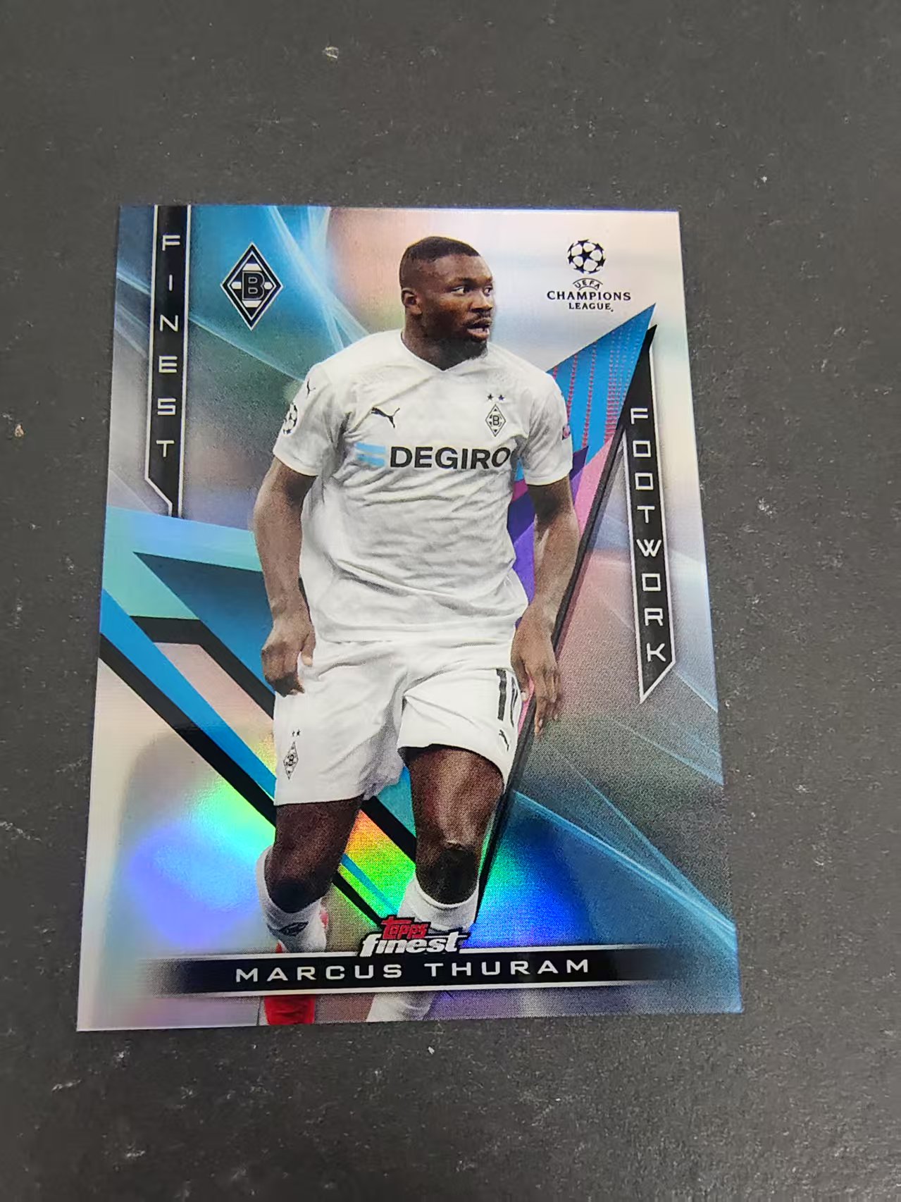 【可合并,不累计】2021 Topps Finest Marcus Thuram 国际米兰 门兴格拉德巴赫 小图拉姆 欧冠 银折 特卡 #5