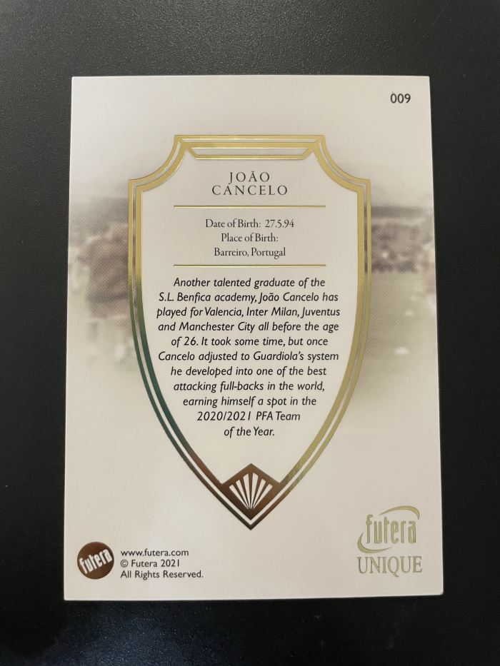 2021 Futera Unique Joao Cancelo 【hellfire拍卖】福特拉 2021 葡萄牙 曼城 巴萨 坎塞洛 base GJ