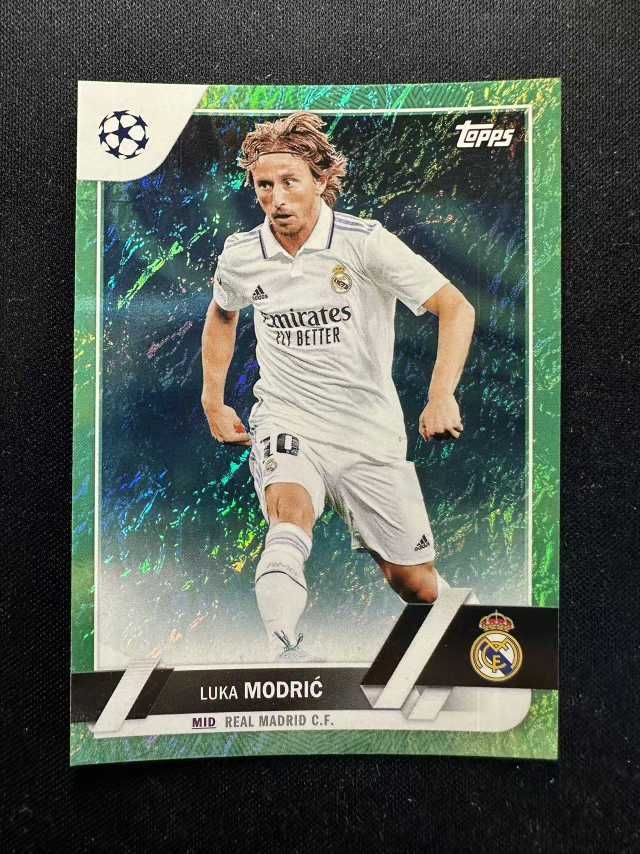 2023 Topps 欧战UCC Luka Modric 碧玉 皇马 莫德里奇 魔笛 绿玉折 折射 收藏专收必备 不保卡品 龙【接代卖】