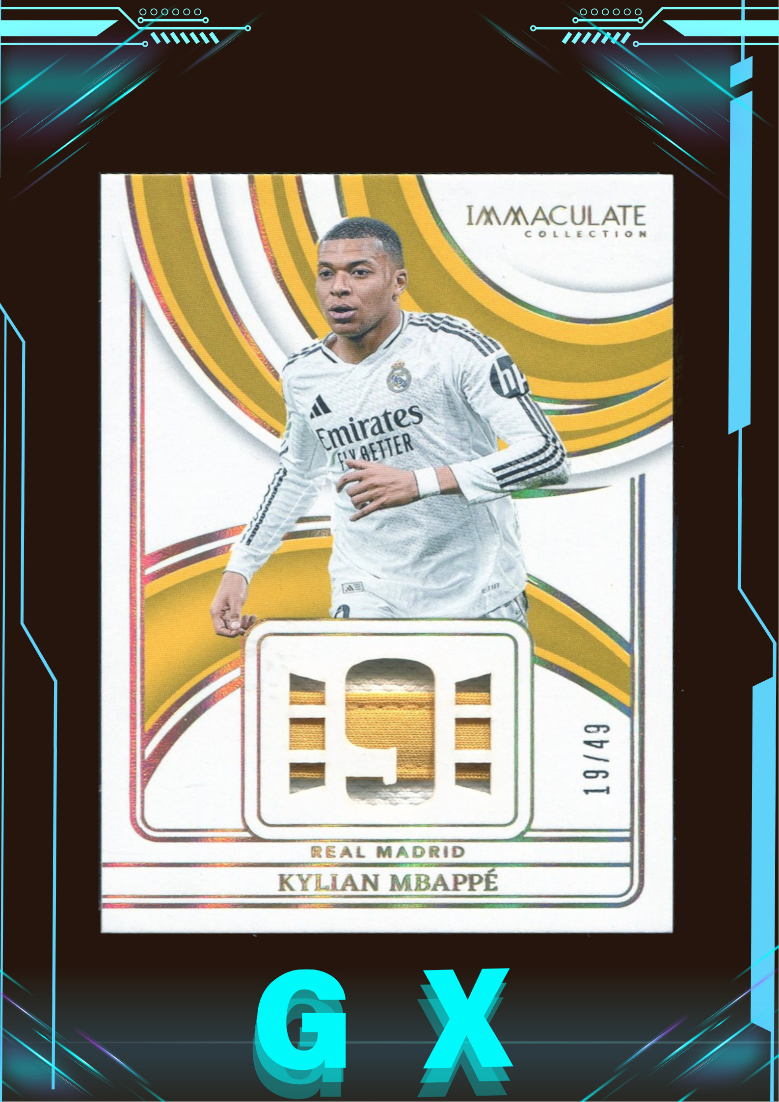 2024-25 Immaculate系列 基利安·姆巴佩 Kylian Mbappe 19/49编 9号 Patch 球衣暴力切割 !【钩玄卡店】Will