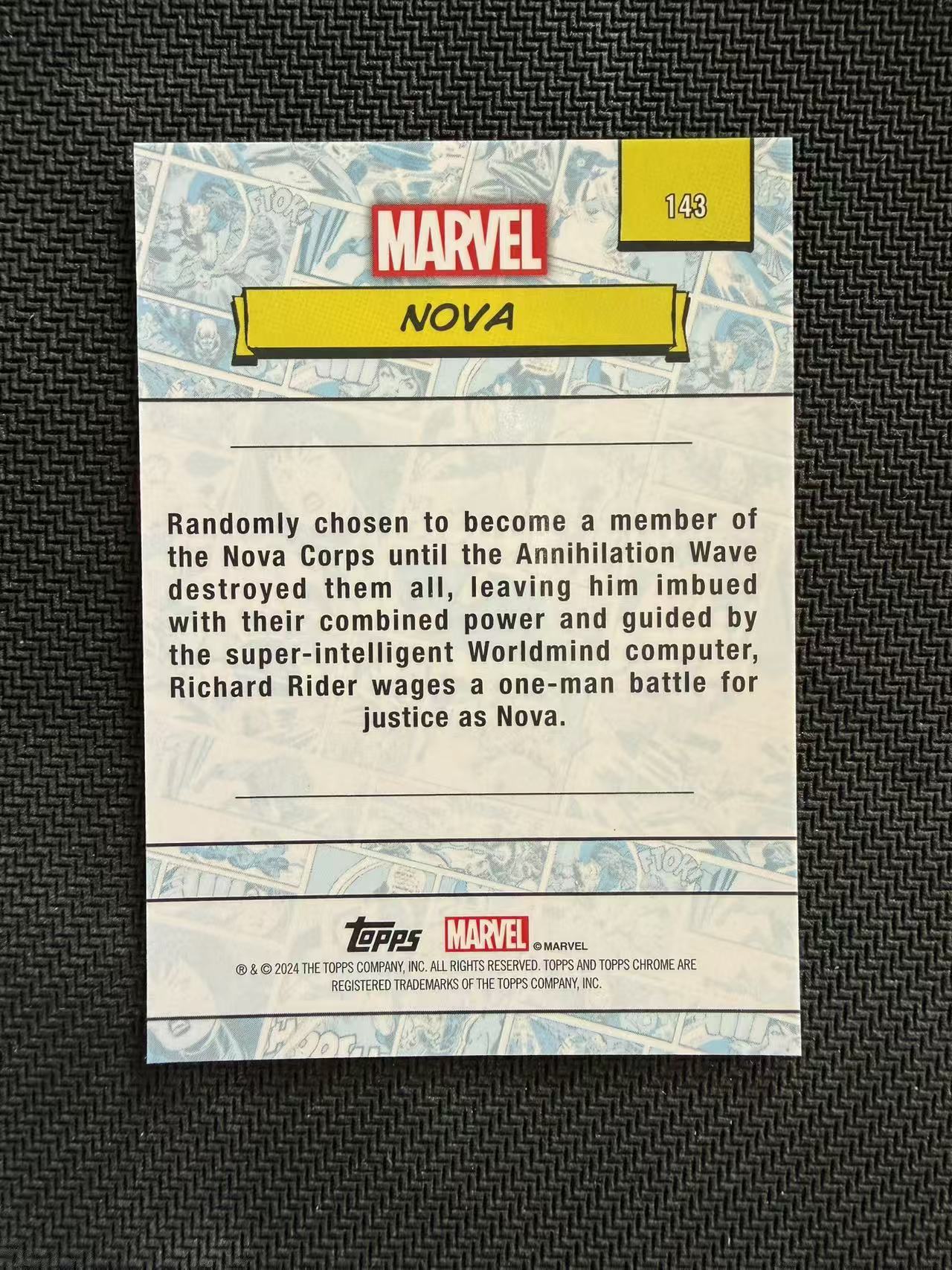 2024 Topps Chrome Marvel Nova 新星 漫威 收藏必备(张无忌)