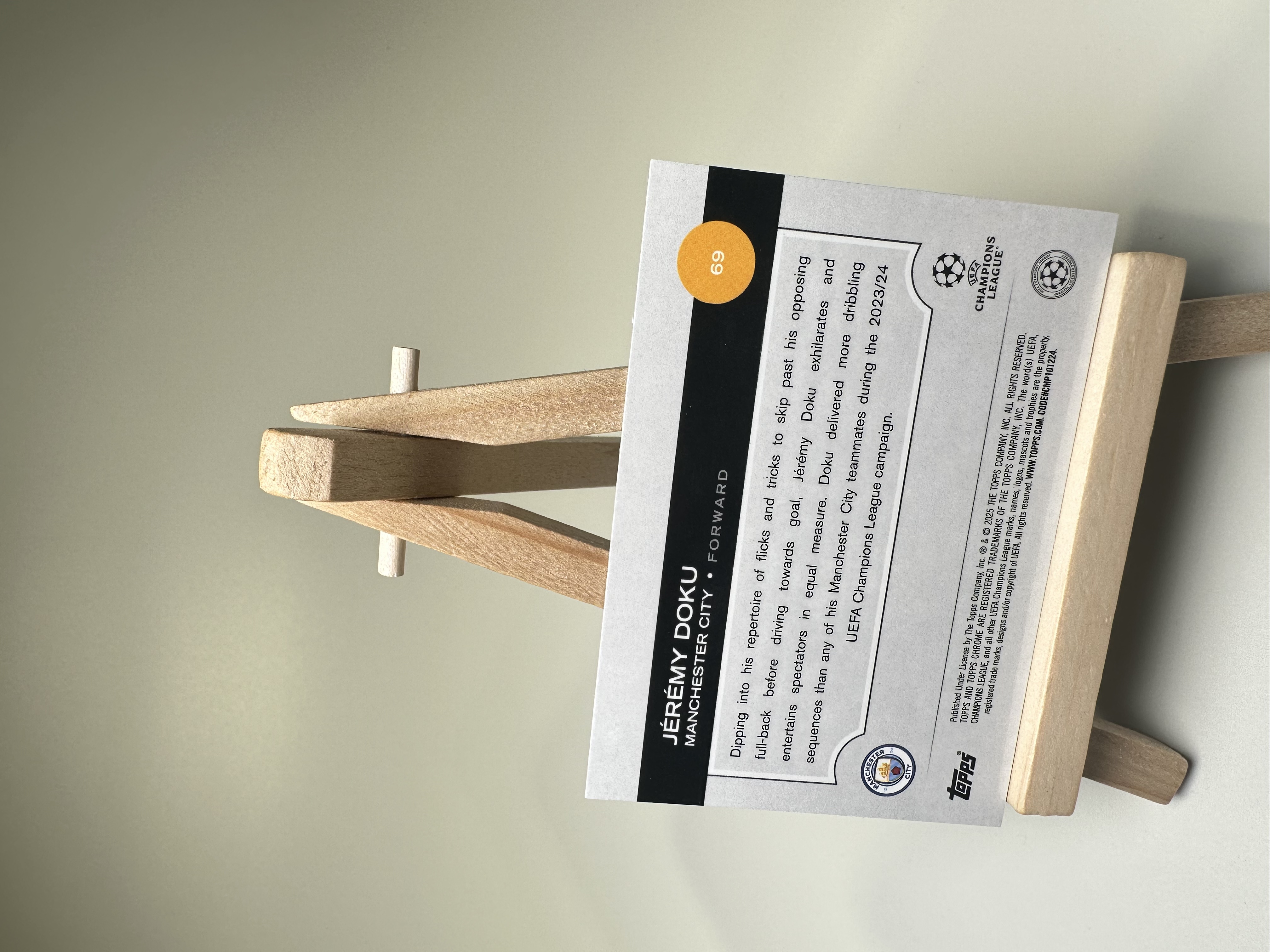 2024-25 Topps Chrome Jérémy Doku 欧冠TC 热雷米 多库 雷恩 曼城 英超 比利时 品红Shimmer 折射 BASE凑套 收藏必备 微瑕卡品如图