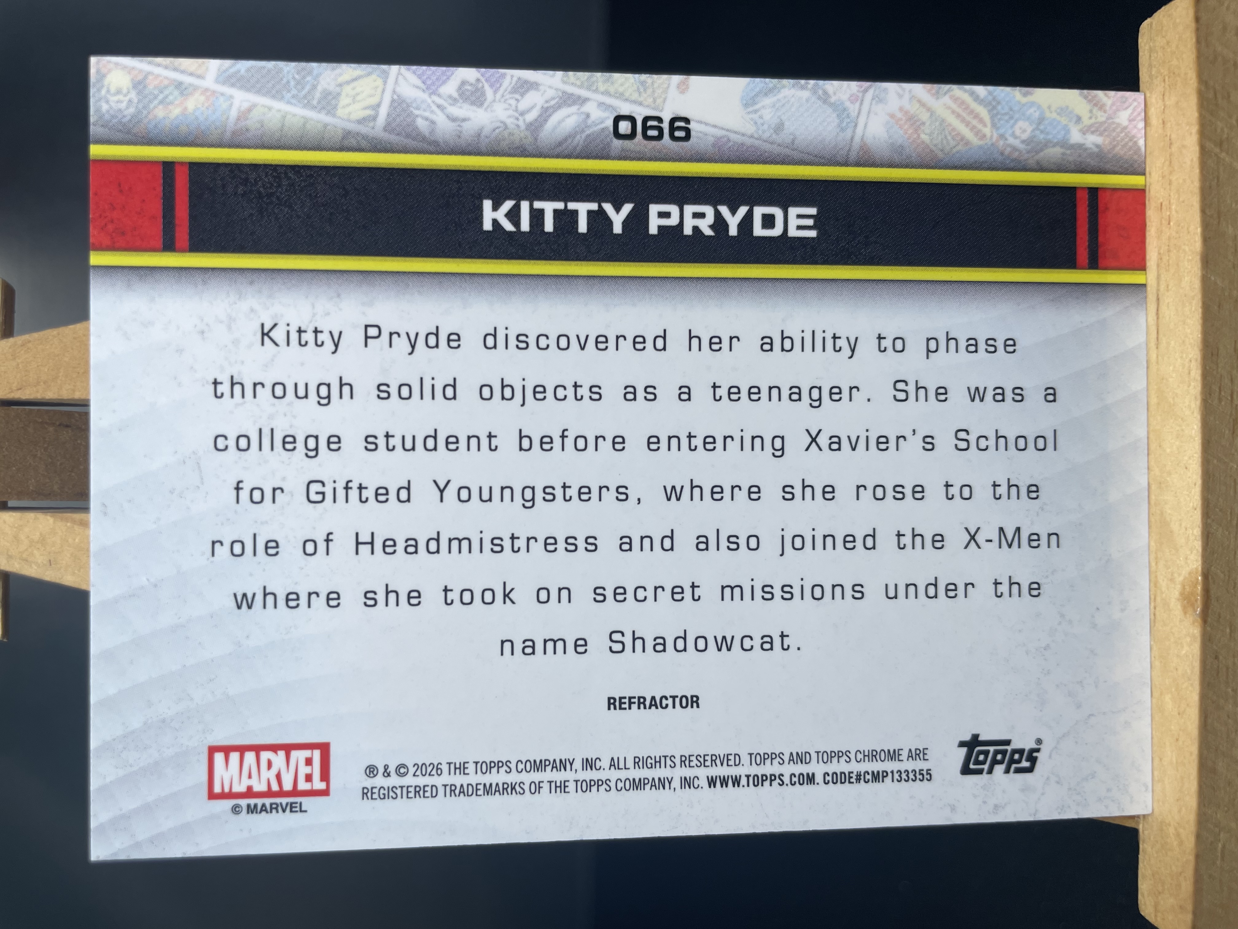 (B5)2026 TOPPS MARVEL 漫威 折射 凯蒂 普莱德 幻影猫 实卡好看 收藏凑套必备 卡品如图 !!!