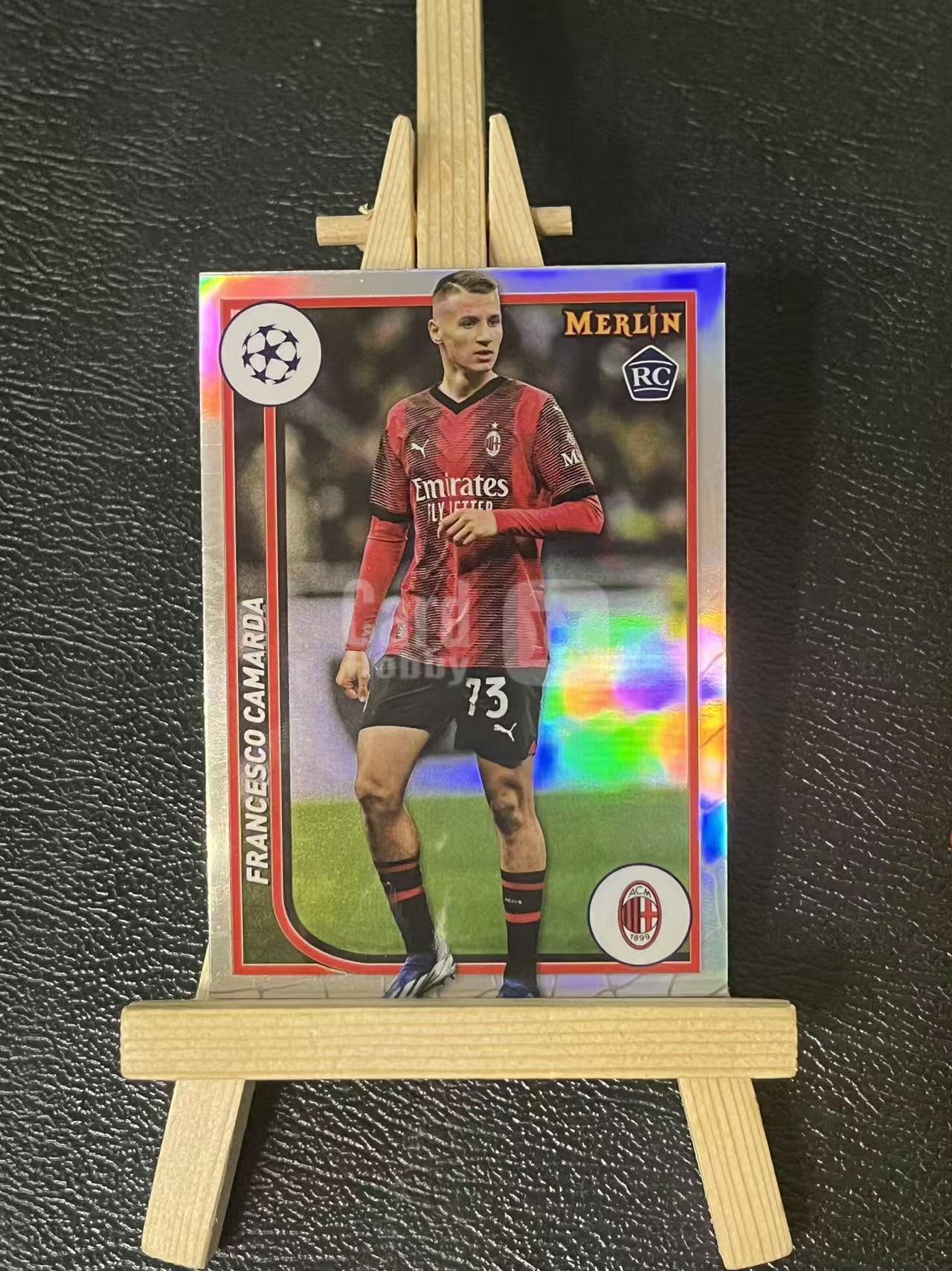 2024 Topps merlin francesco camarda RC 卡马尔达 新秀 AC米兰 欧冠 银折 实卡精美 卡品如图 LZ5