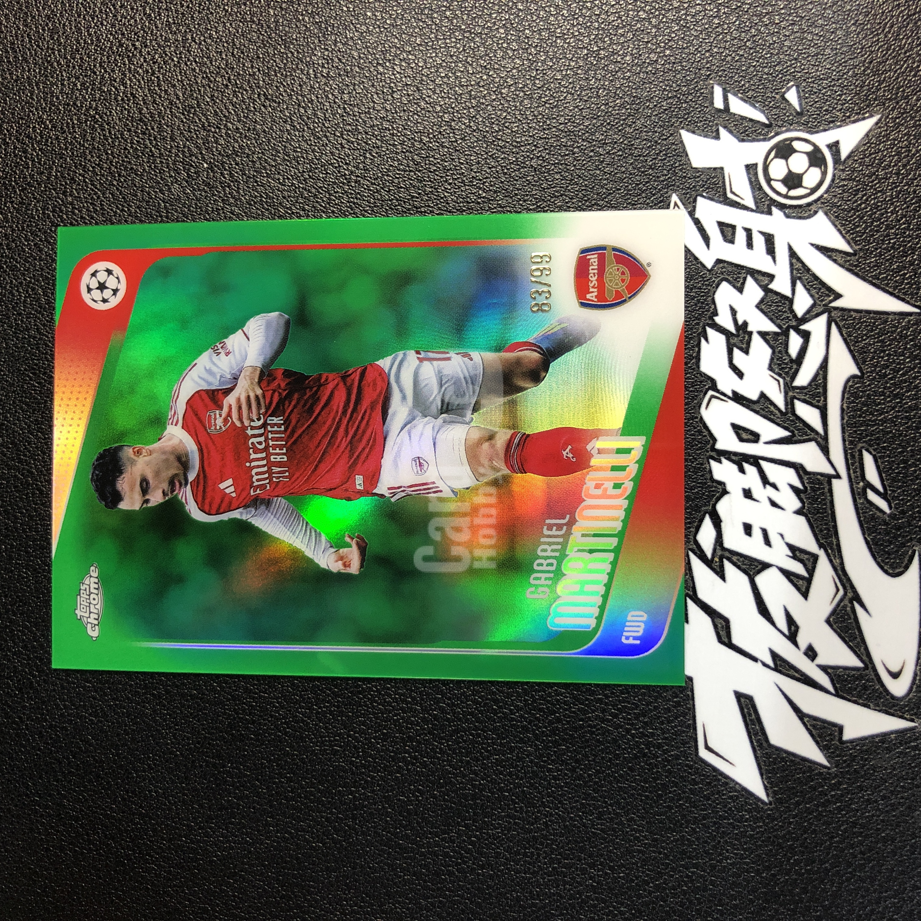 【拔脚代卖】2025-26 Topps Chrome 欧战TC  Gabriel Martinelli  马丁内利 阿森纳 欧冠 83/99编 绿折 巴西  多图已拍仔细看图顺丰｜拔脚湃湃Q5
