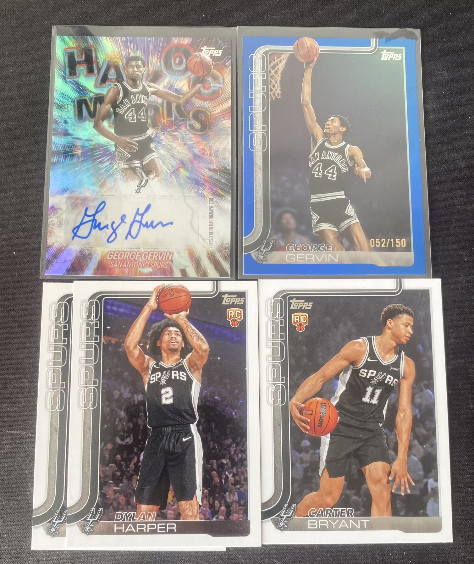 2024-25 Topps Flagship George Gervin 【来拆波卡】马刺队 乔治格文 蓝折 150编 特卡 签字 哈珀 卡特布莱恩特 新秀 base XR