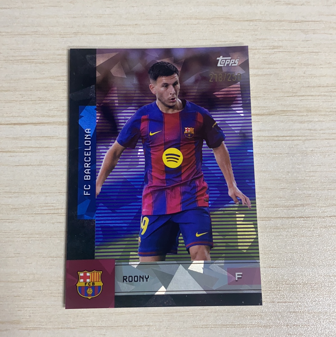【小牛代拍】2025 Topps FC Barcelona Roony Bardghji RC 鲁尼 巴尔德吉 巴萨 瑞典 哥本哈根 250编 碎冰折 卡品如图 收藏必备(一哥)