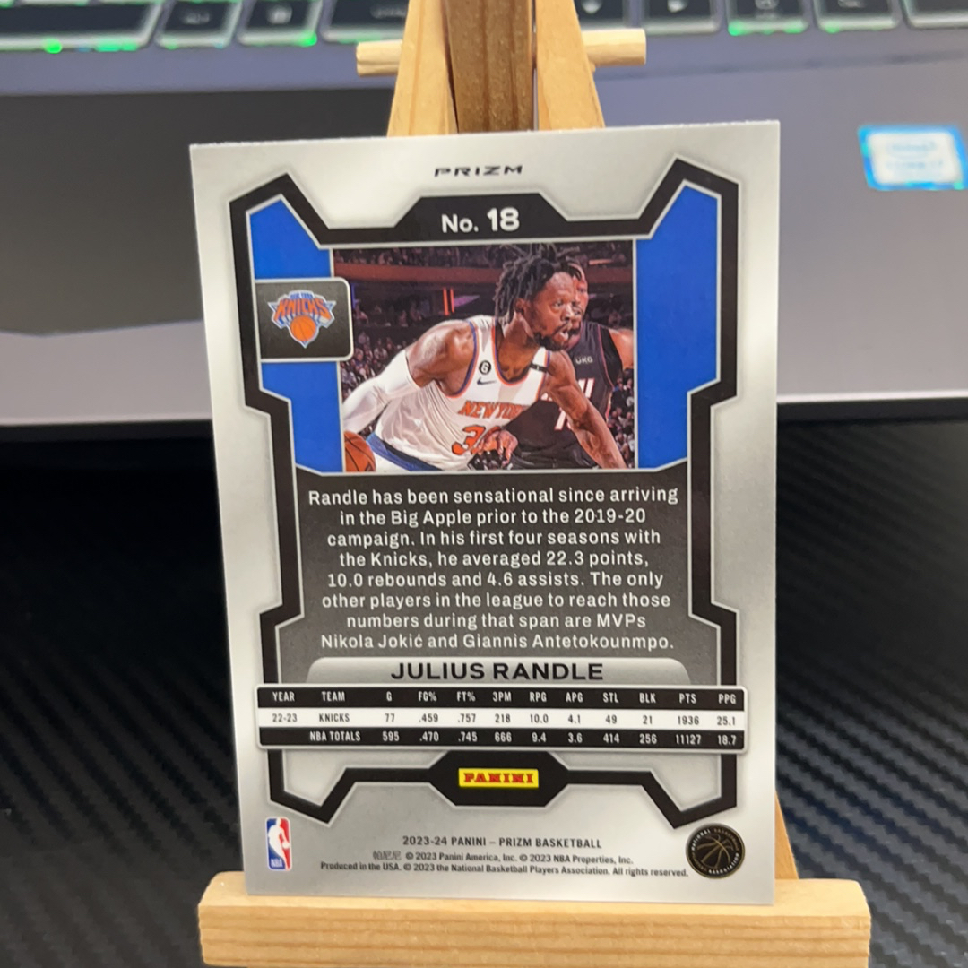 2023-24 Panini Prizm Julius Randle 兰德尔 尼克斯 银折 折射 prizm系列 pz 卡品如图 凑图必备 值得收藏!免费代卖!