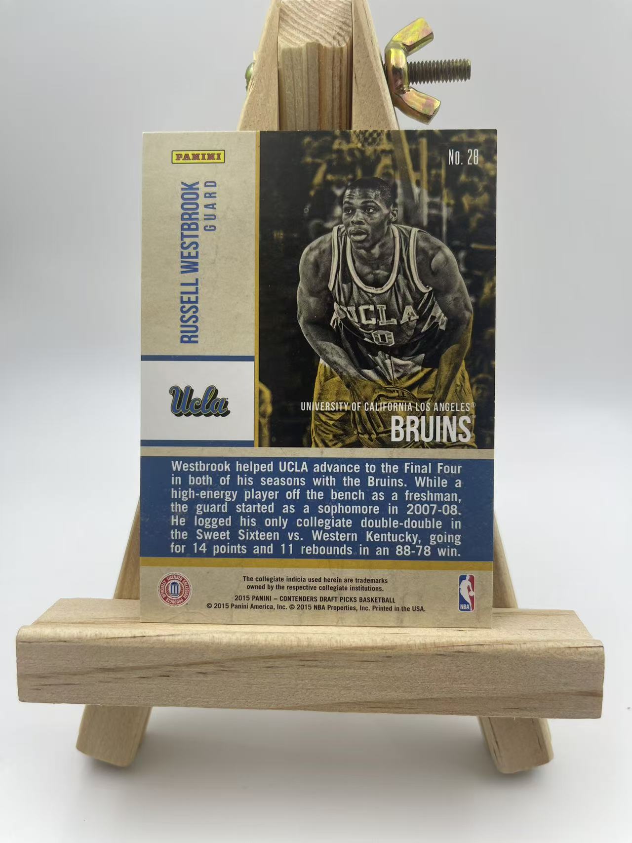 2015 Panini Contenders Russell Westbrook 威少 威斯布鲁克 球票 UCLA 镭射效果 特卡 青涩时期
