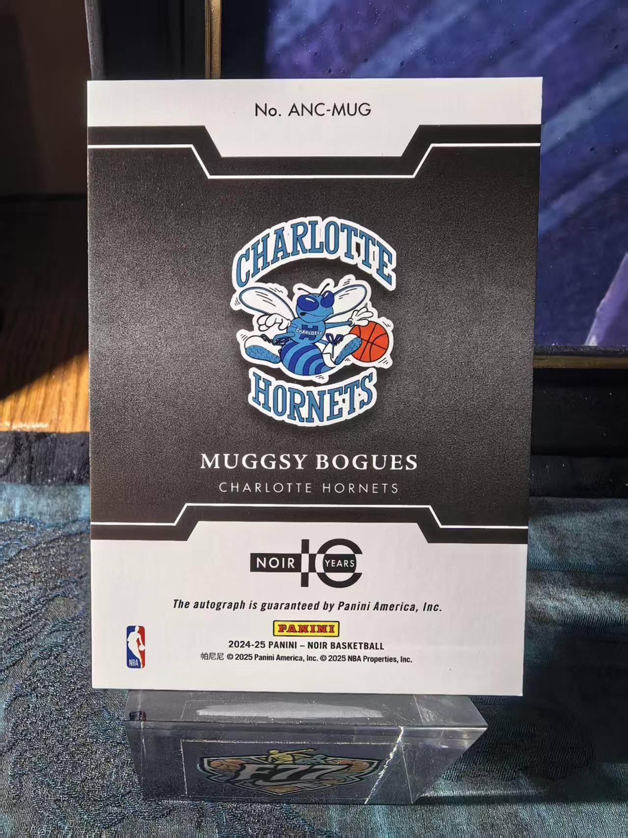 2024-25 Panini Noir Muggsy Bogues 诺尔 马格西 博格斯 小虫 签字 卡签 /15编 auto color 彩色版 国际平行 黄蜂 卡品如图 收藏必备