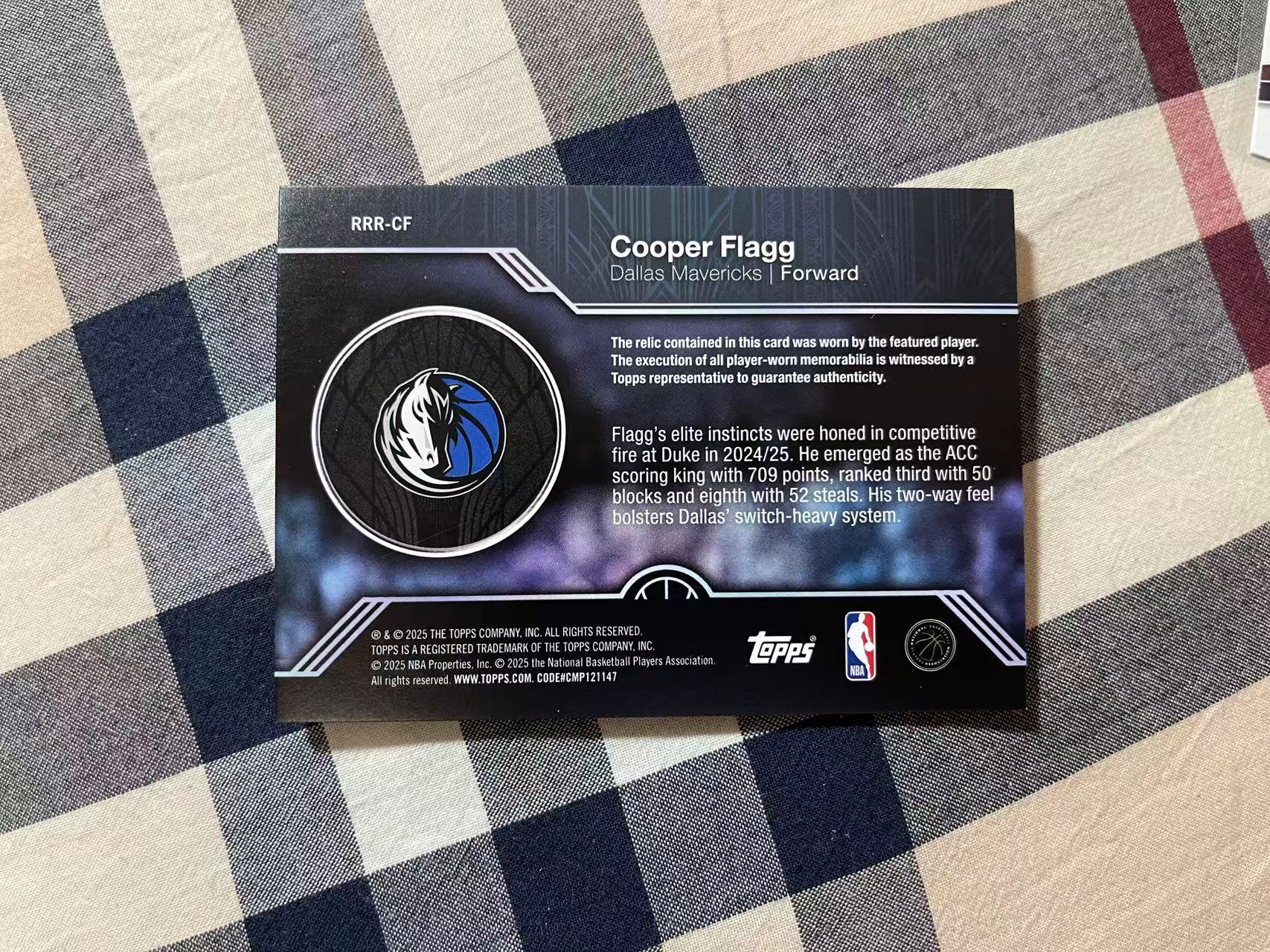 2025-26 Topps Flagship Cooper Flagg RC 元年旗舰 库珀弗拉格 生涯第一版亲穿 球衣切割 patch 比肩签字、卡签 独行侠状元 追逐总冠军全明星最佳新秀 卡品如图