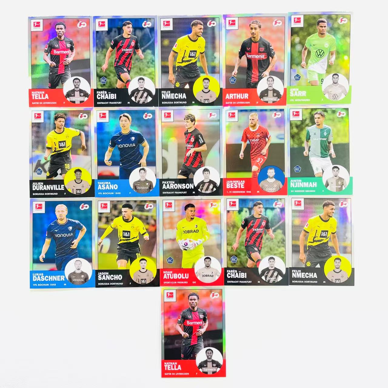 D+  2023-24 Topps Bundesliga 60 Years Celebration Julien Duranville RC 杜兰维尔 恩梅查 杰登桑乔 阿隆森 萨尔 纳桑特拉 60周年纪念 德甲 LOT 不保卡品 Yve#