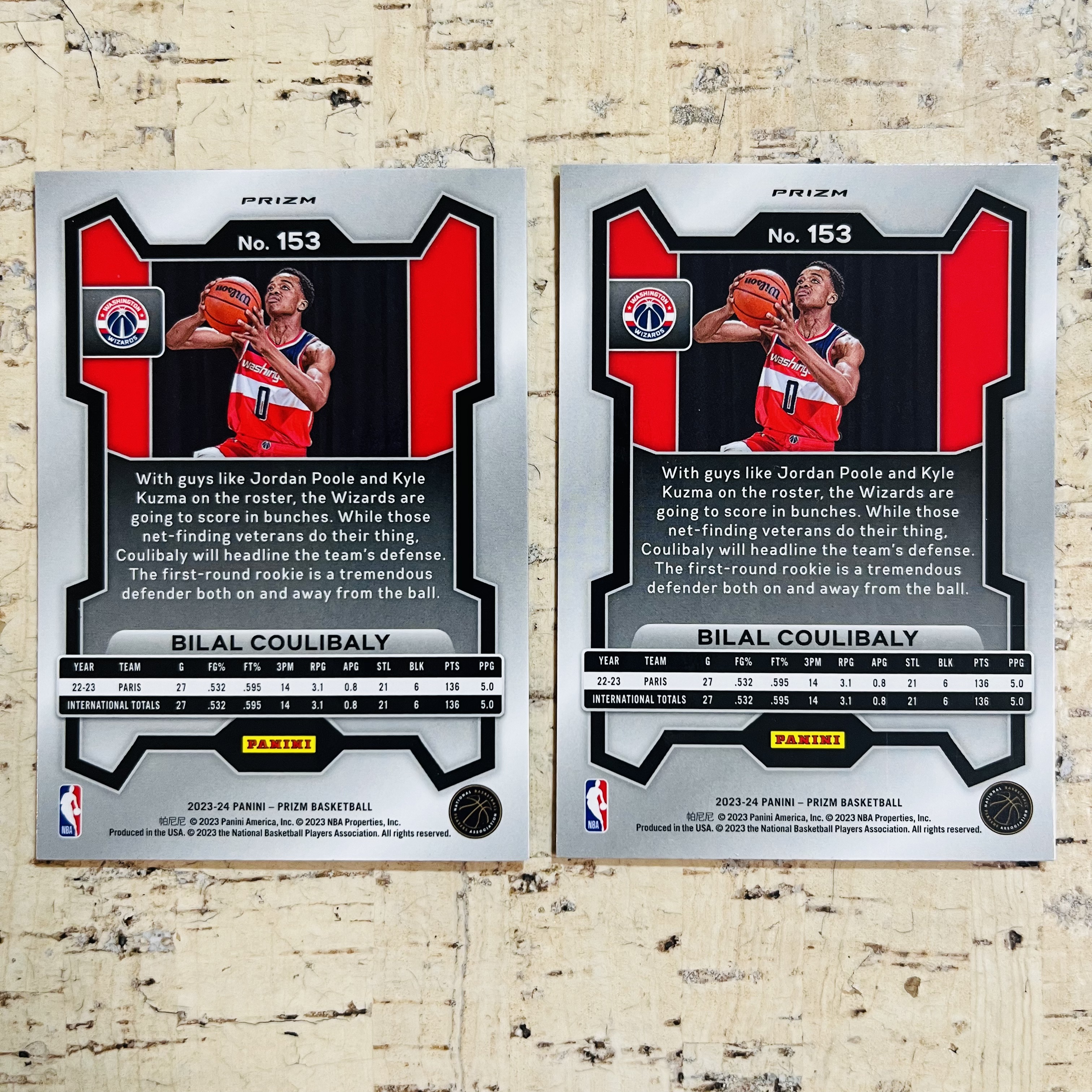 2023-24 Panini Prizm Jaime Jaquez Jr. RC 新秀 热火 奇才 库利巴利 正银折 银折射 2张打包 第1组 稀有折射 凑彩虹必备【小卡迷拍卖 可累积半年】