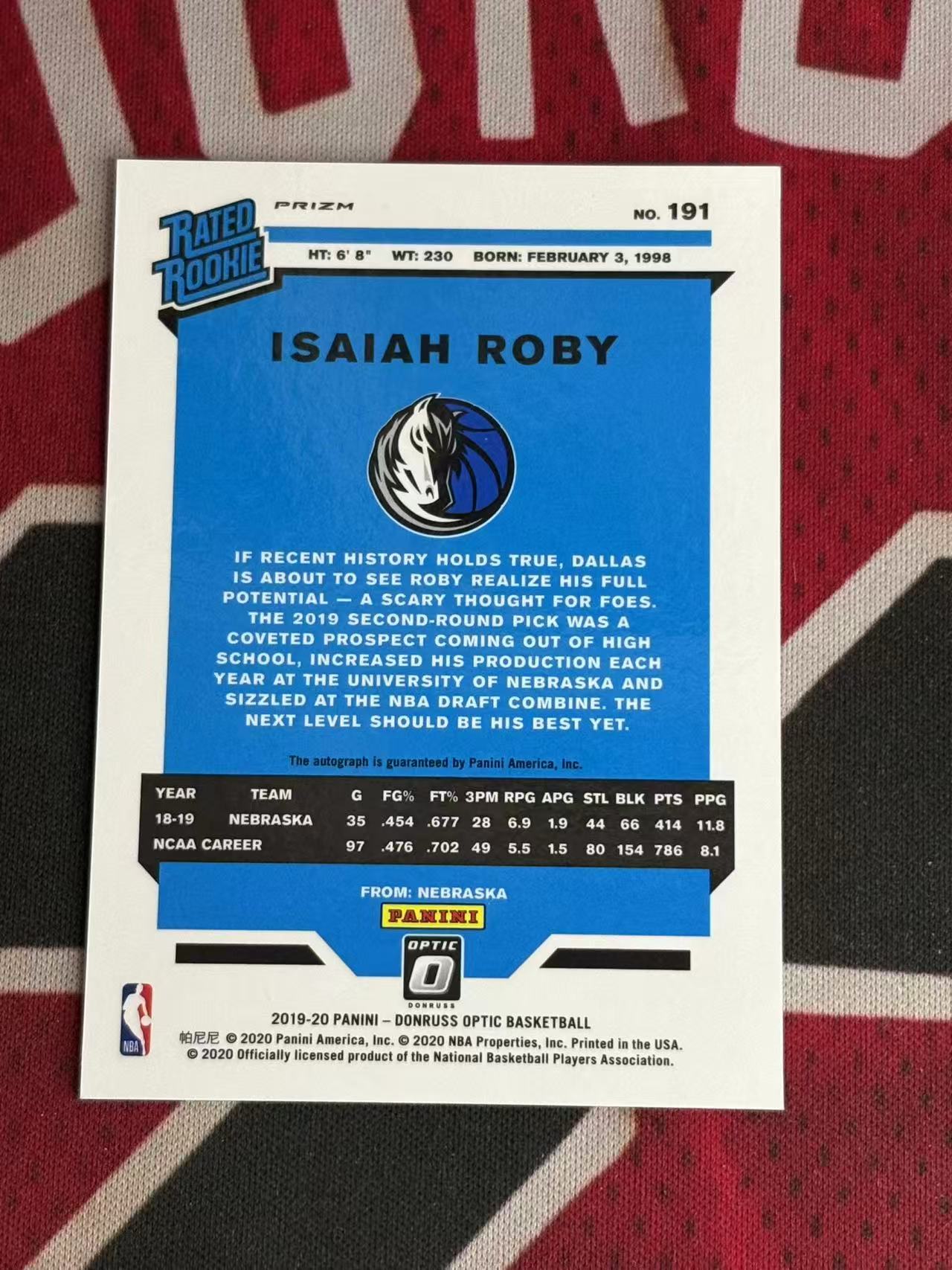 2019-20 PANINI DONRUSS Isaiah Roby 杜蕾斯系列 独行侠 新秀RC 以赛亚罗比 签字卡 卡签 新秀签 银折 折射 专收凑套必备【烂臭嘴拍卖】