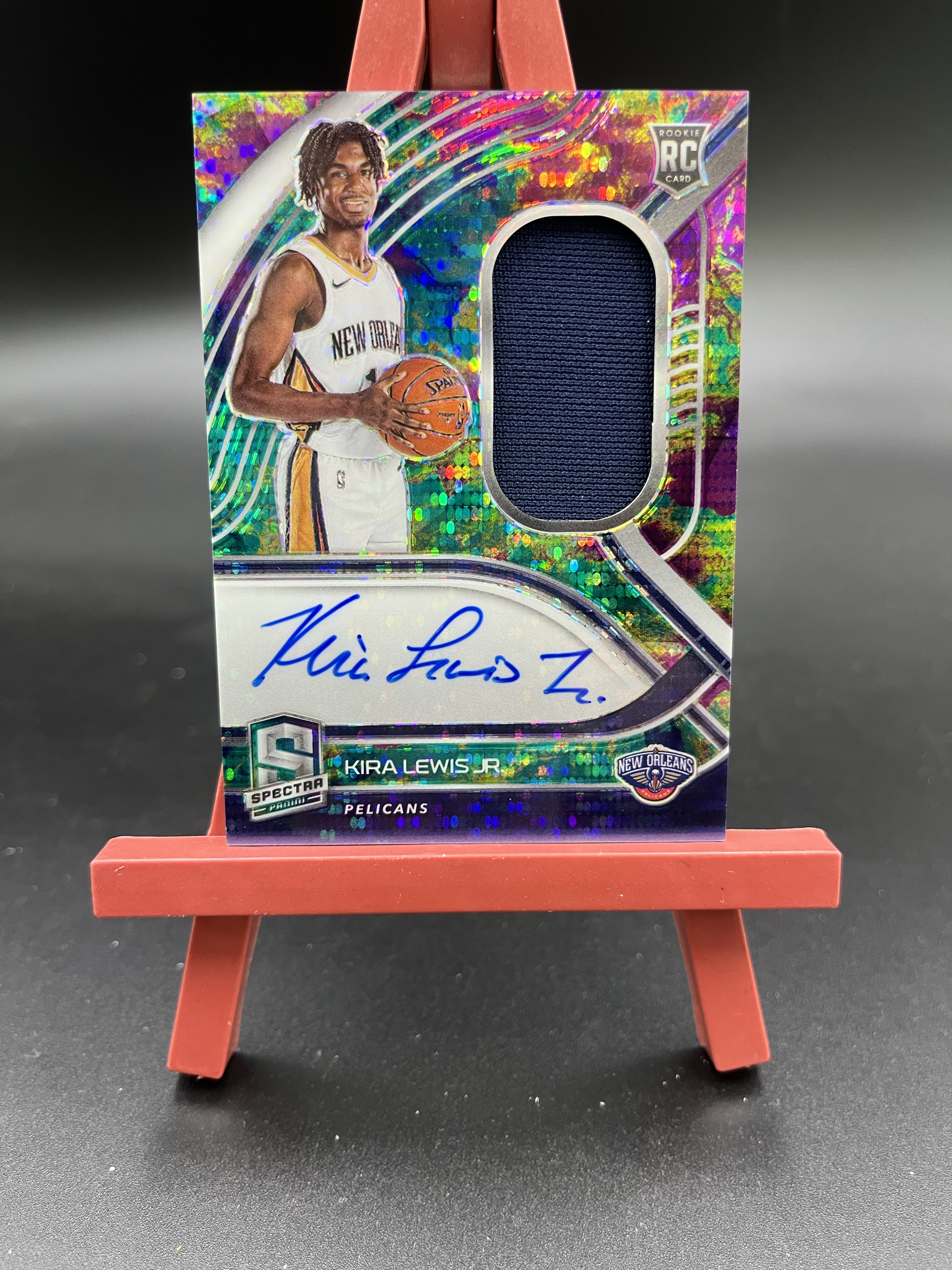 2020-21 Spectra Kira Lewis Jr. RC 光谱 鹈鹕 新秀小刘易斯 7/99编 RPA 签字 卡签 球衣物料切割 彩色脉冲折 折射 卡品如图【优质签字专场】04WZ