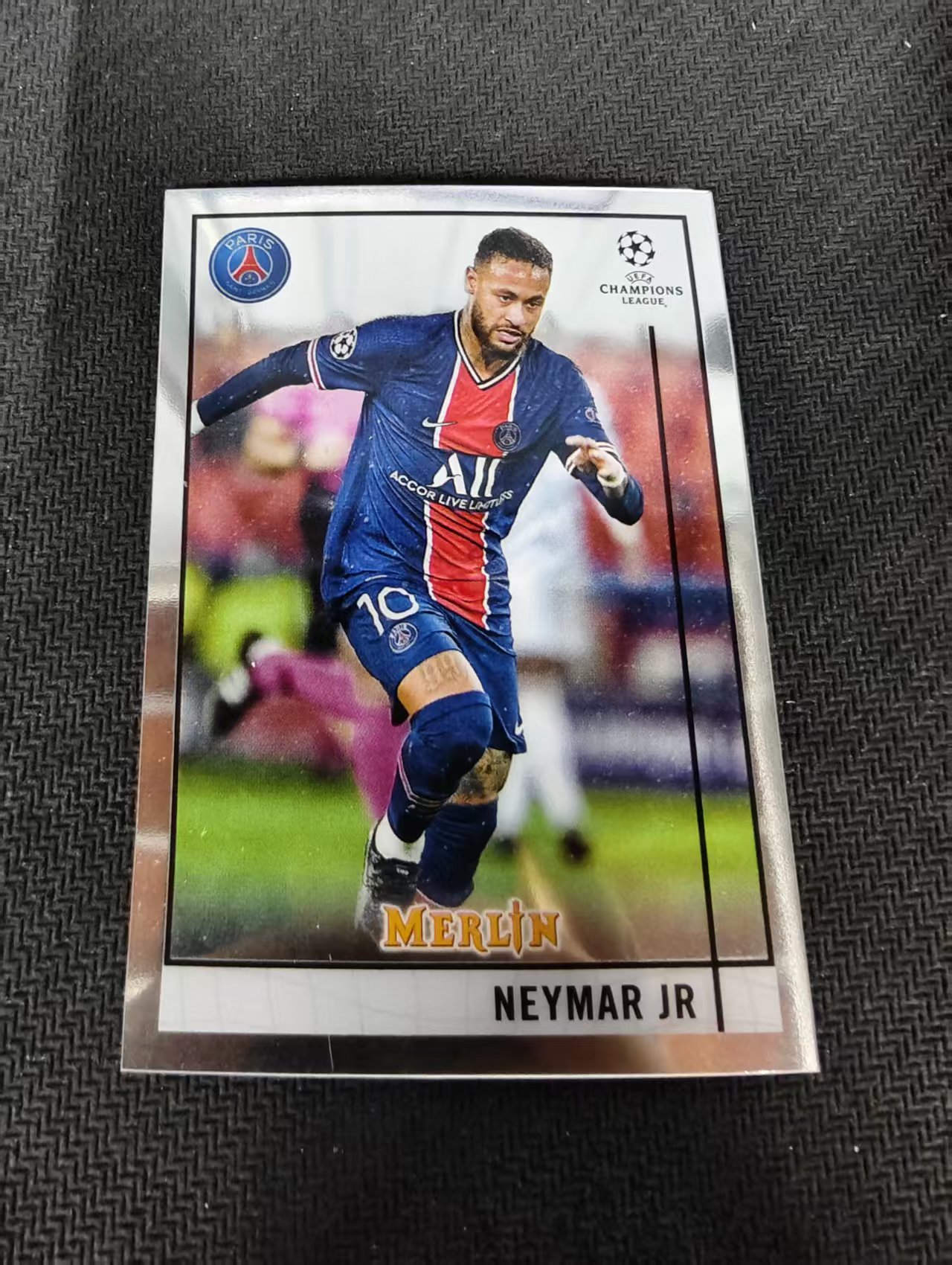 【可合并,不累计】2021 Topps Merlin chrome Neymar jr 大巴黎 内马尔 巴西 欧冠 梅林 划痕 边角瑕疵 #58
