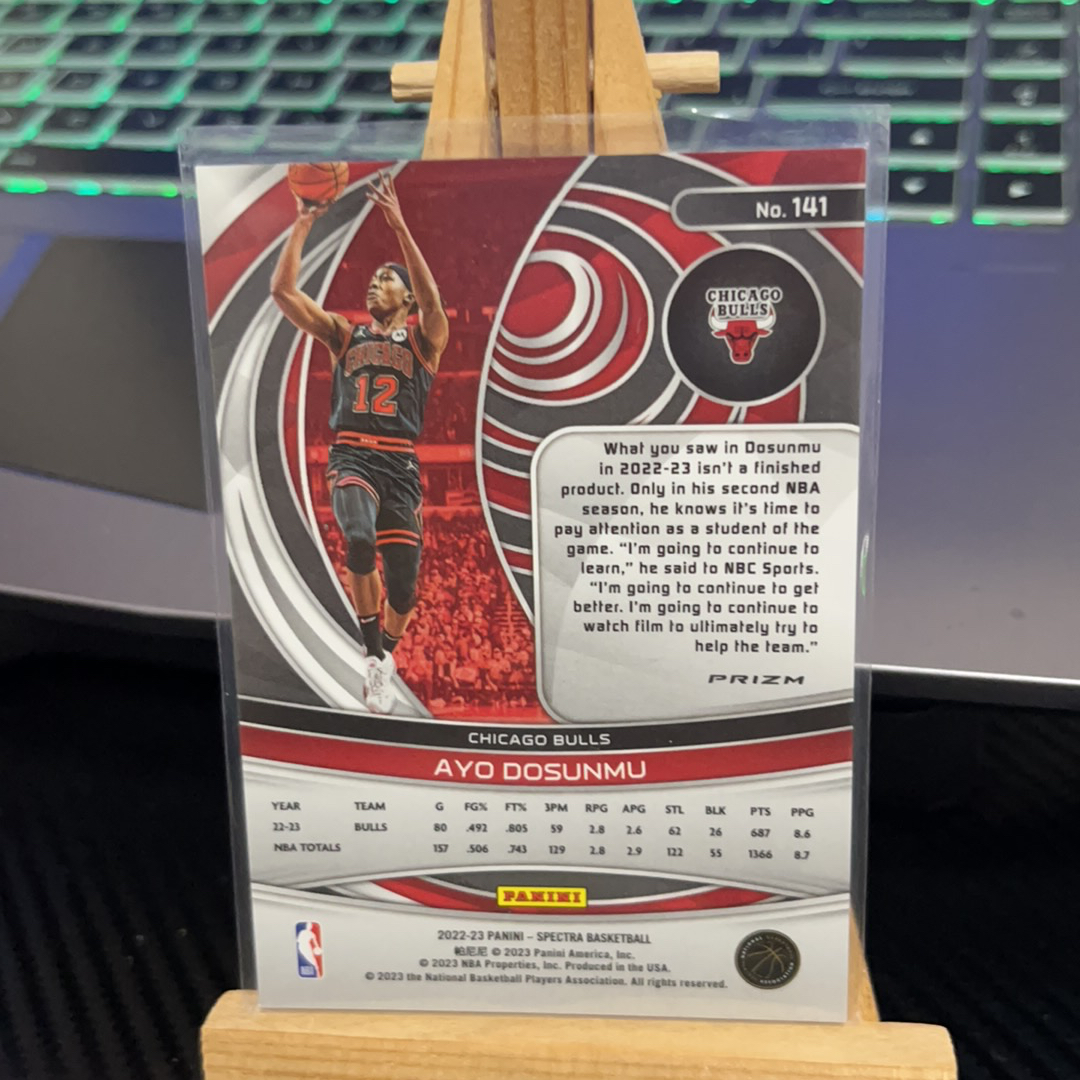 2022-23 Panini Spectra Ayo Dosunmu 阿约 多孙姆 公牛 折射 光谱 卡品如图 凑图必备 值得收藏!