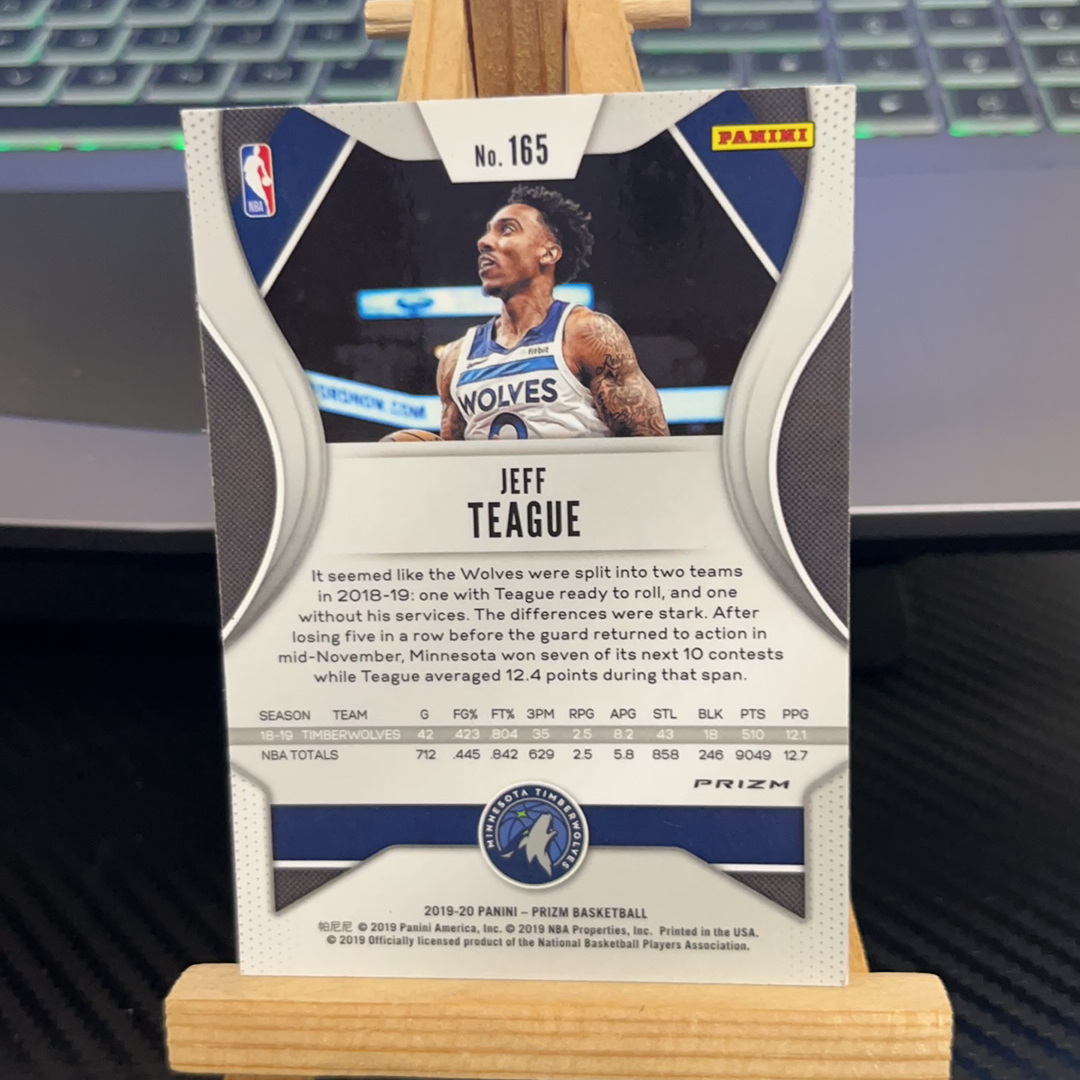 2019-20 Panini Prizm Jeff Teague 杰夫 蒂格 森林狼 银折 折射 prizm系列 pz 卡品如图 凑图必备 值得收藏!免费代卖!