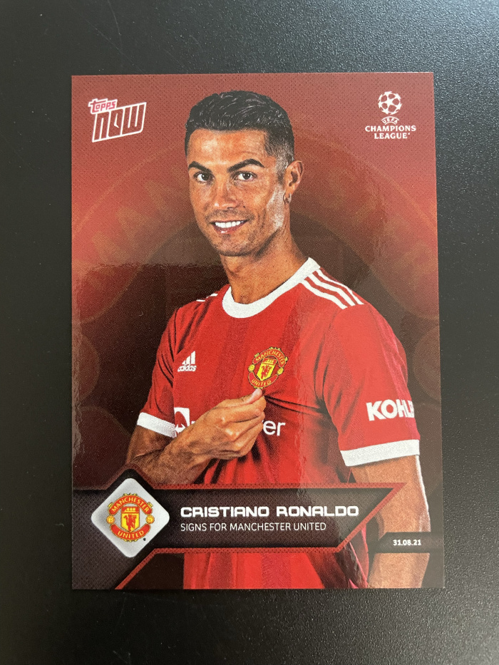 2021 Topps now Cristiano Ronaldo 【hellfire拍卖】topps now系列 曼联 葡萄牙 C罗重回梦剧场 定妆照 纪念时刻 jjj