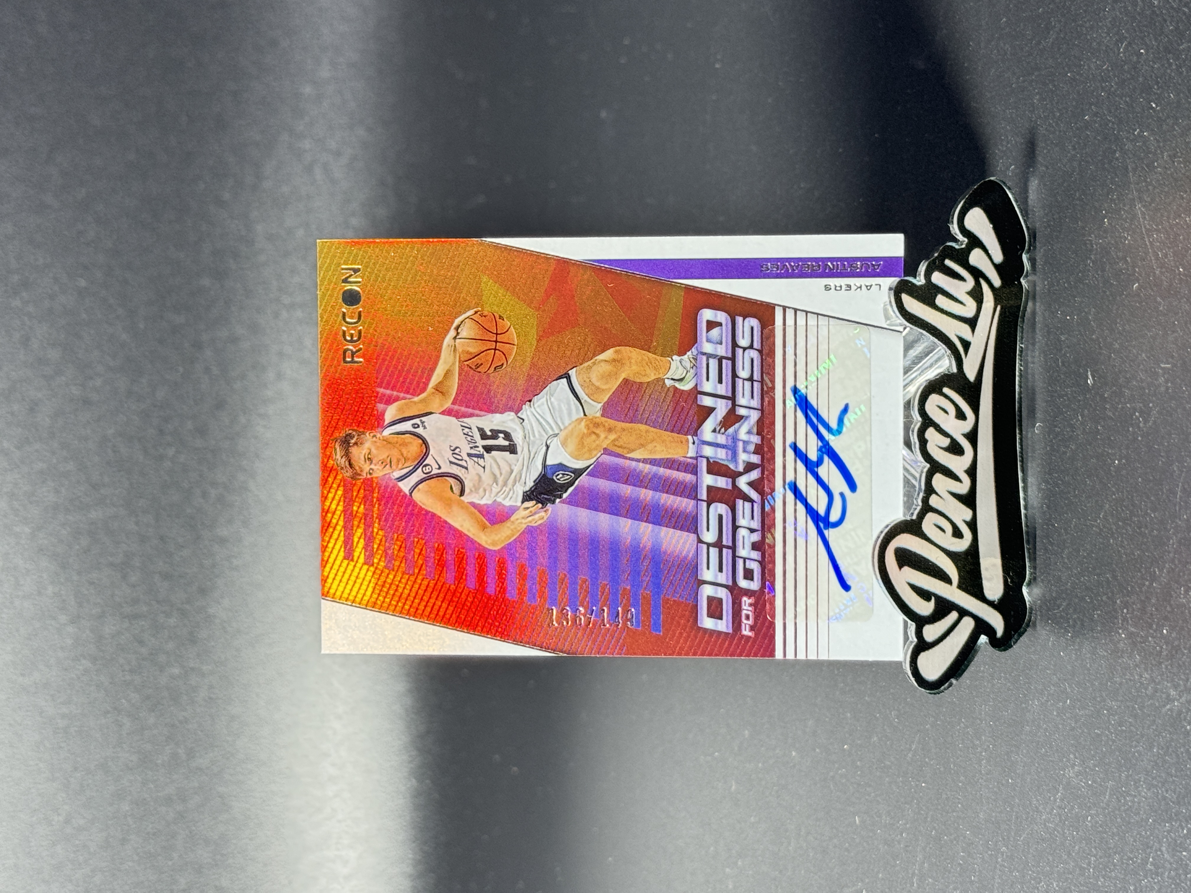 Austin Reeves Sticker 【喷子拍卖】2022-23 Panini Recon Austin Reeves 洛杉矶湖人 里夫斯 里弗斯 Destined for ...