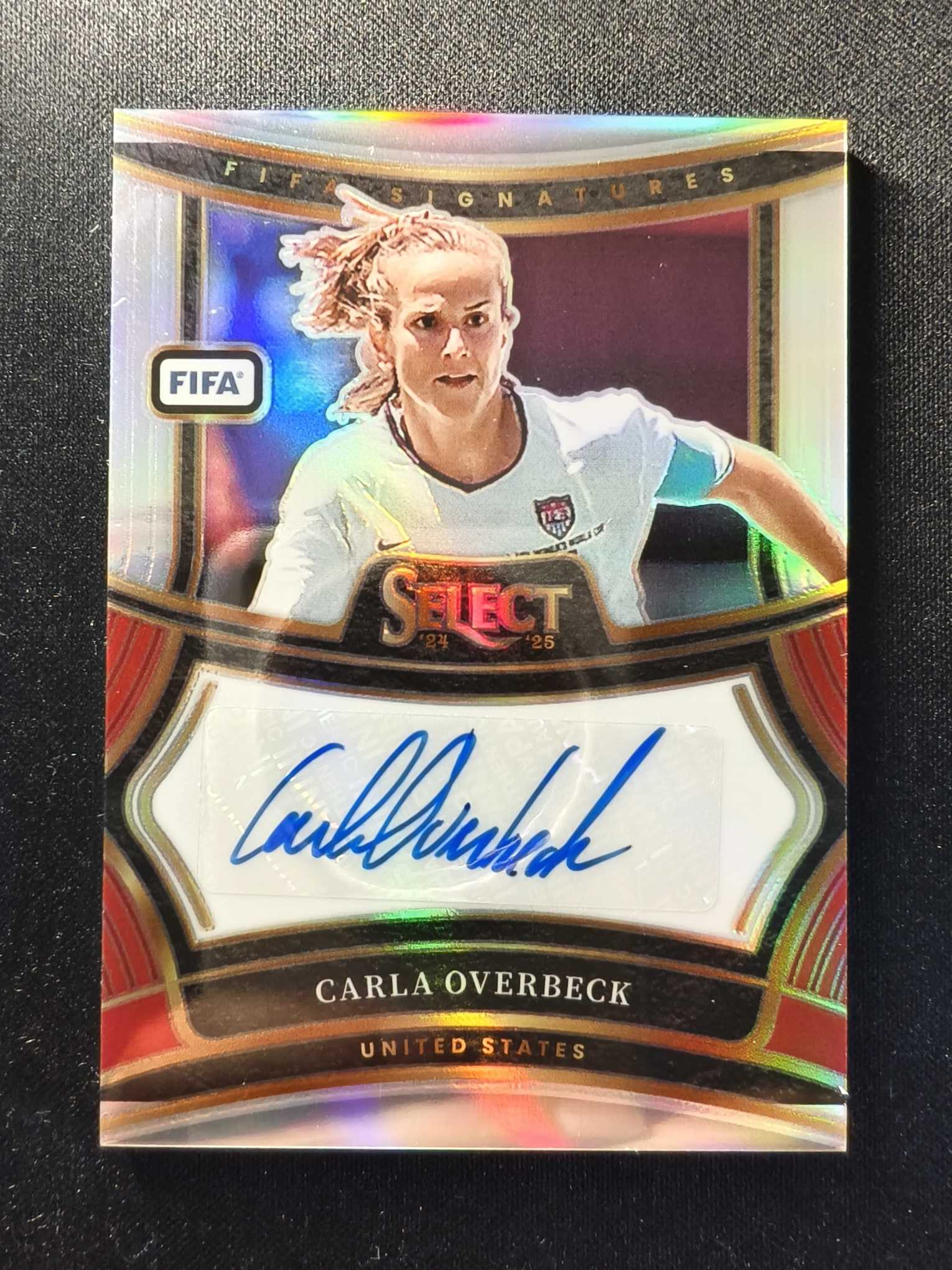 2024-25 Panini Select Carla Overbeck FIFA 美国 奥维贝克 奥沃贝克 签字 银折签 女足 卡品如图 专收凑套