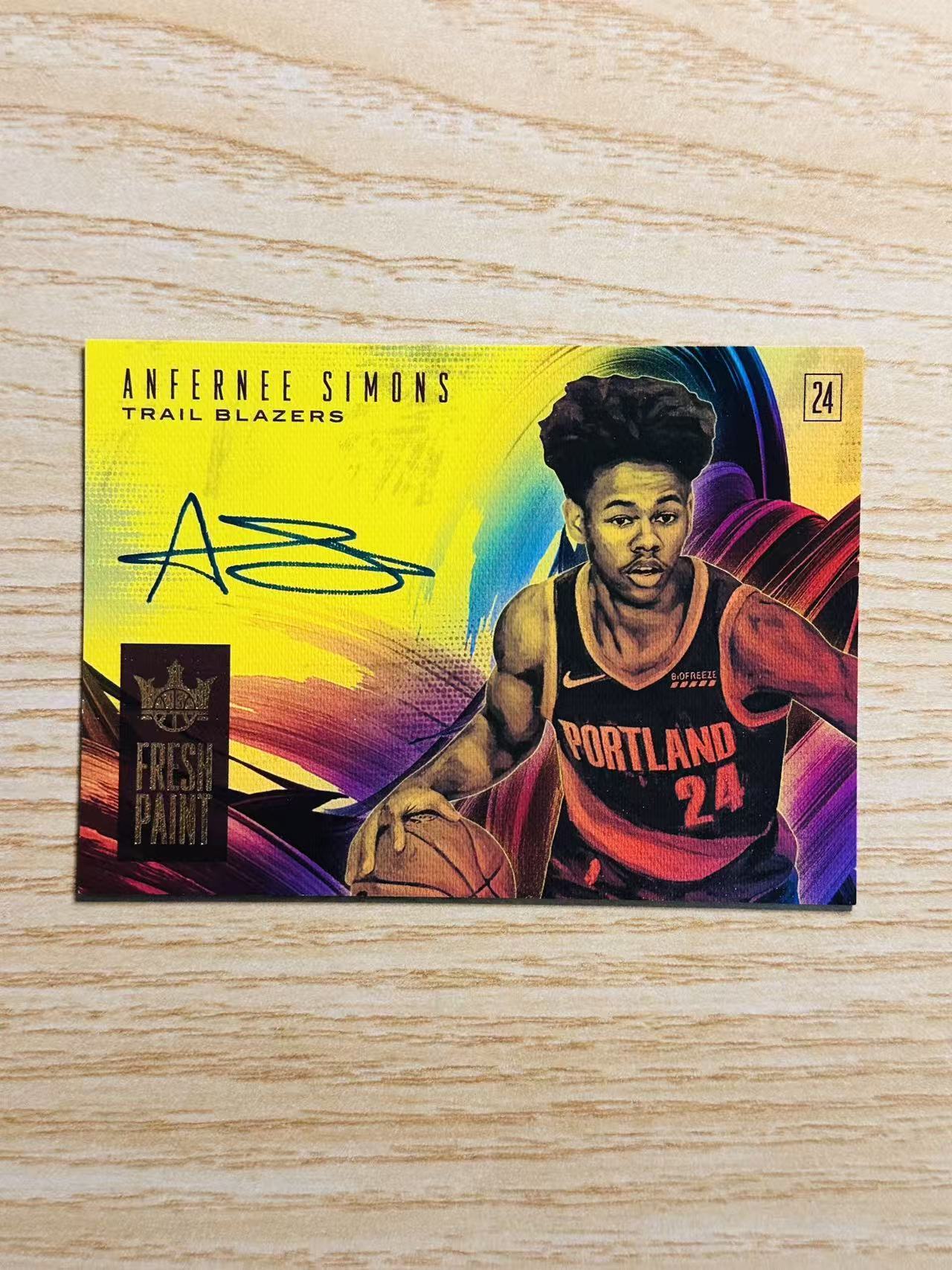 2018-19 Panini Court Kings Anfernee Simons 嘿嘿代卖 油画 安芬尼 西蒙斯 新秀 RC 签字 卡签 199编 开拓者 收藏必备