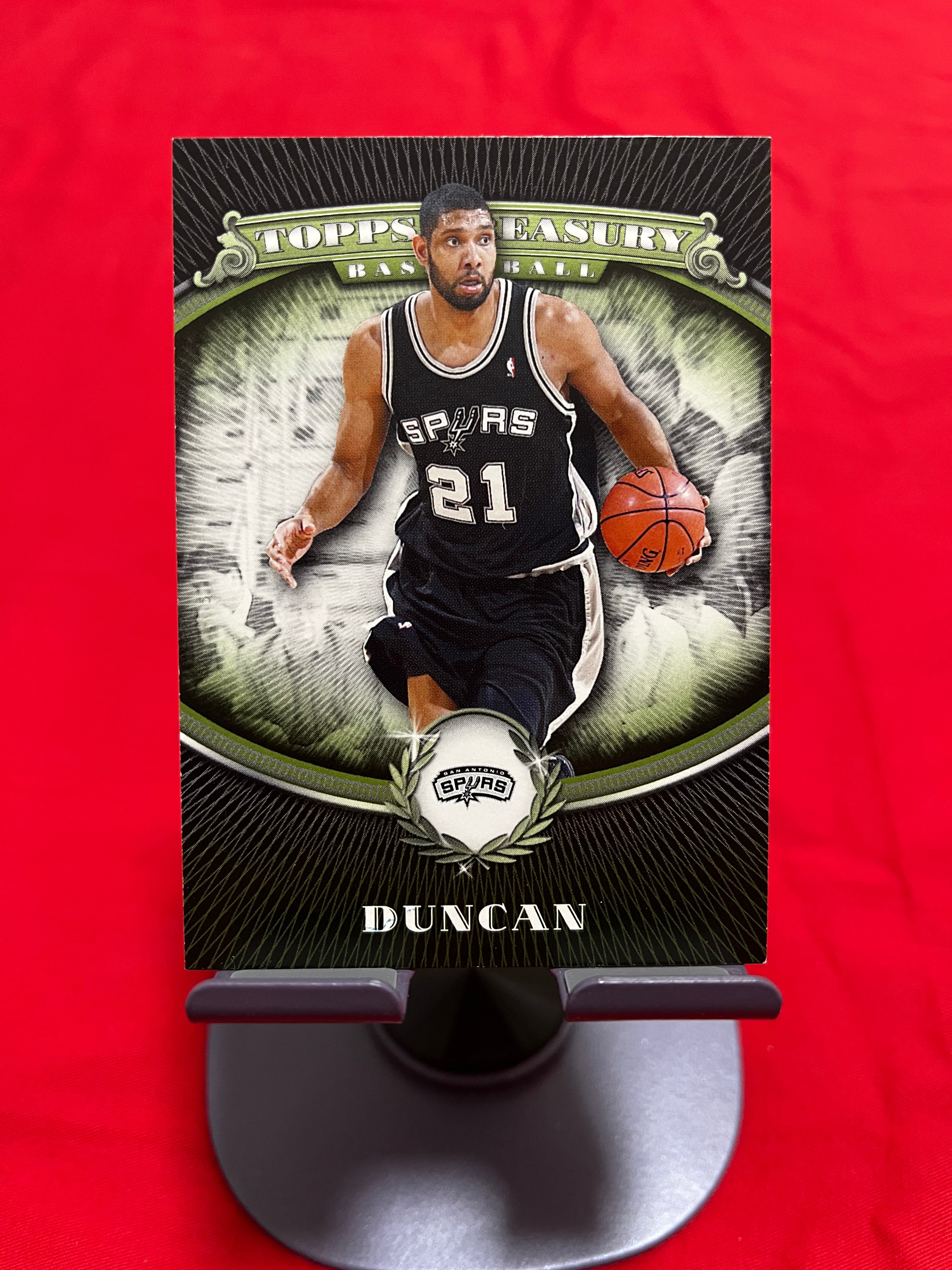 2008 Topps 老卡 老特 Tim Duncan 蒂姆 邓肯 石佛 马刺【经典设计 BASE BALL TOPPS TREASURY】【边角瑕疵如图 介意勿拍】#1100