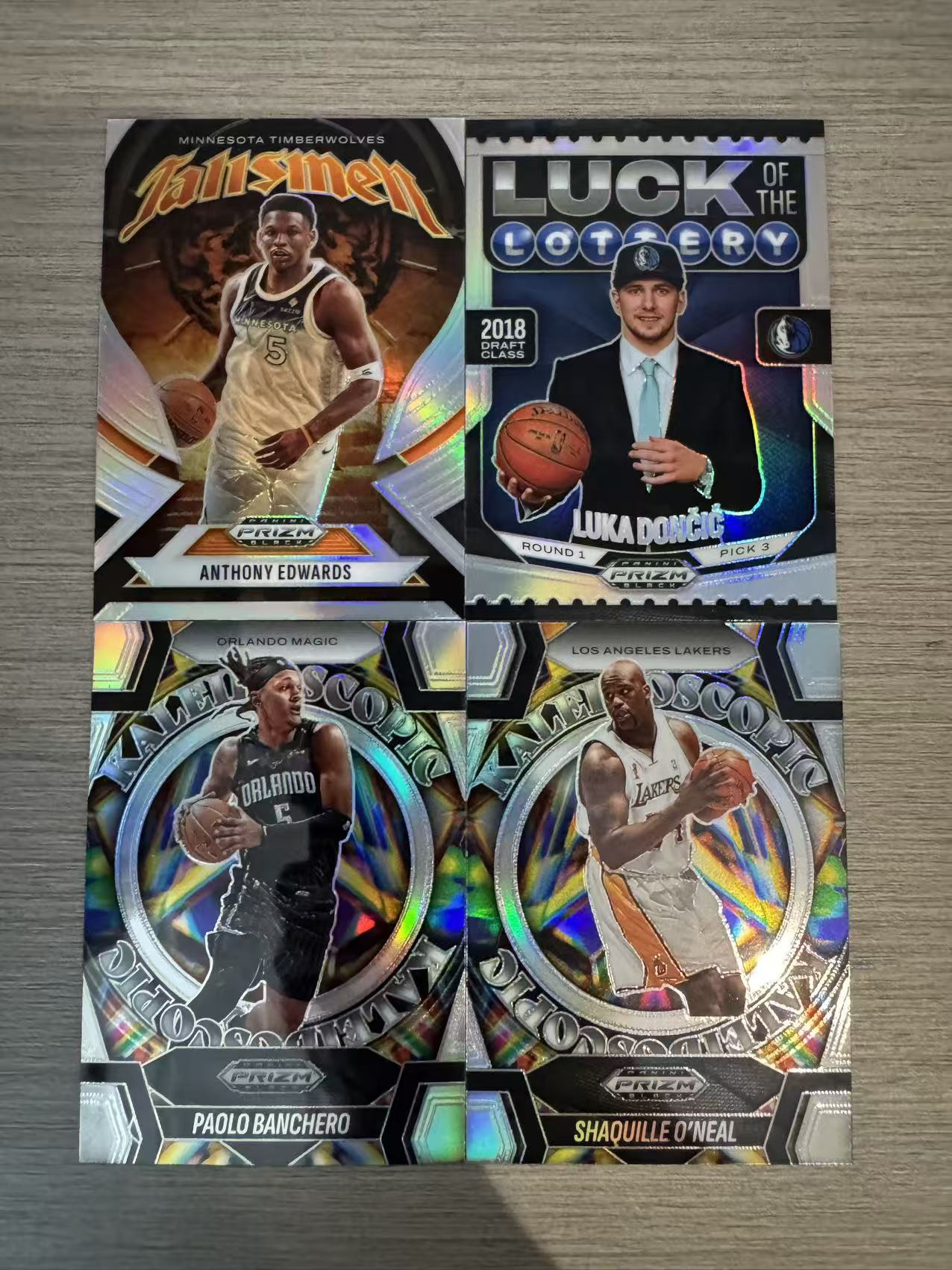 2024-25 Panini Prizm Black Luka Doncic 卢卡 东契奇 乐透特卡 华子 爱德华兹 talisman特卡 班切罗 奥尼尔 万花筒特卡 银折 打包 卡品如图 凑套收藏