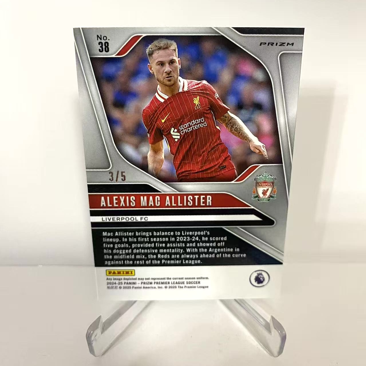 2024-25 Panini Prizm Alexsi Mac Allister 【东明】英超pz 利物浦 麦卡利斯特 3/5编 正绿折 稀有超低编 阿根廷冠军中场 布莱顿 卡品精美 收藏凑套