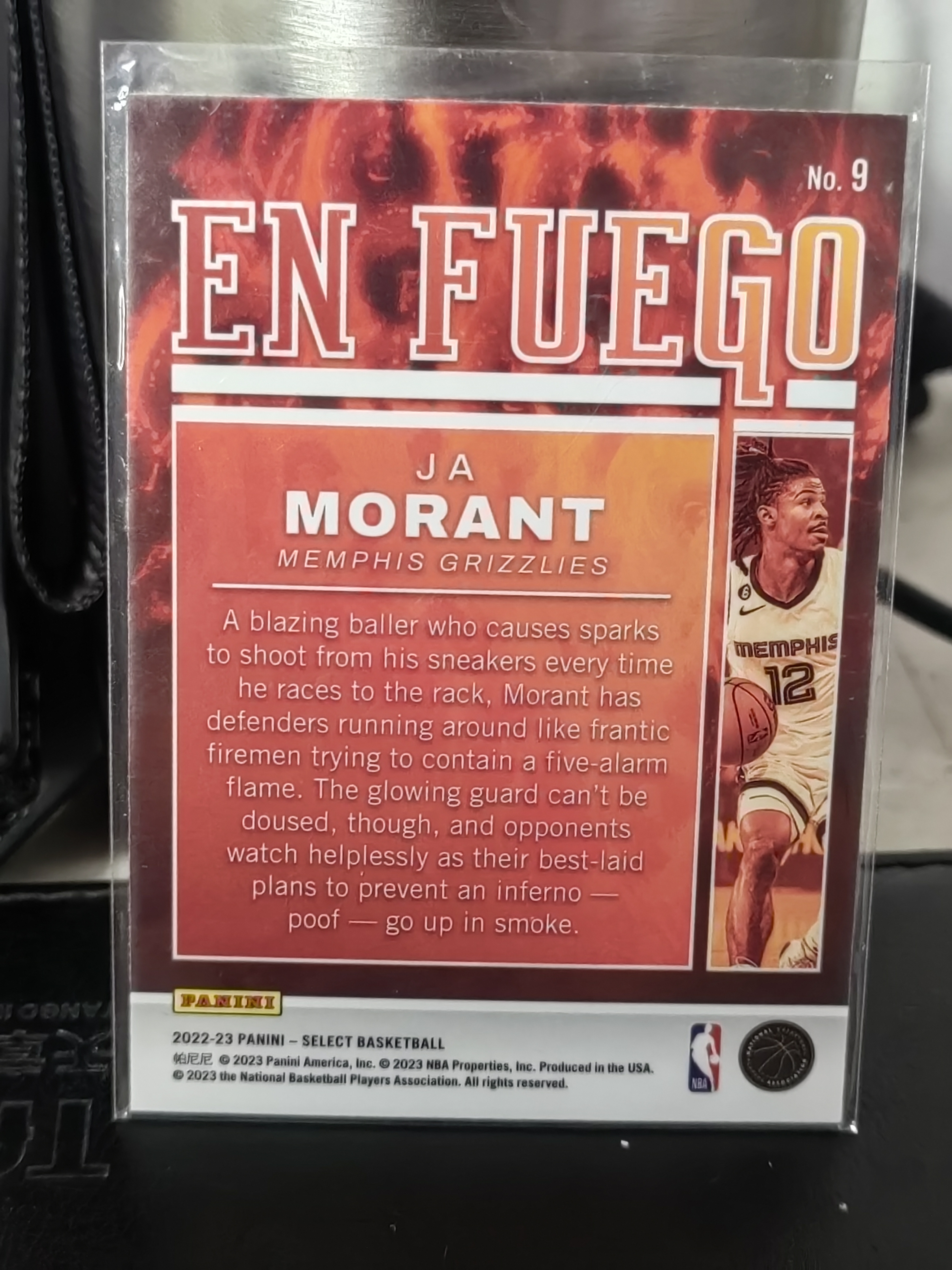 2022-23 Panini Select Ja Morant SELECT 贾 莫兰特 灰熊 火焰 着火 EN FUEGO 特卡 篮 白边白角 不保卡品 卡品如图