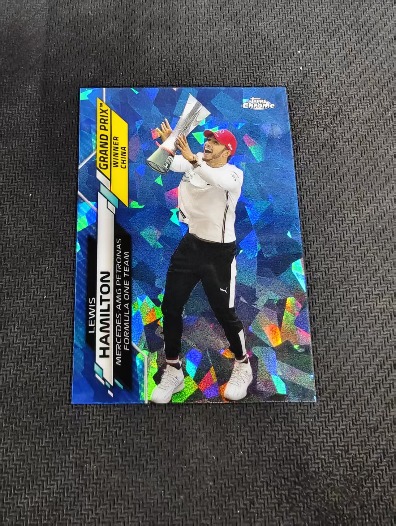 【汽水拍卖】2020 Topps Chrome F1 Lewis Hamilton 元年 方程式赛车 蓝宝石系列 刘易斯 汉密尔顿 梅赛德斯奔驰车队 蓝碎冰折 捧杯