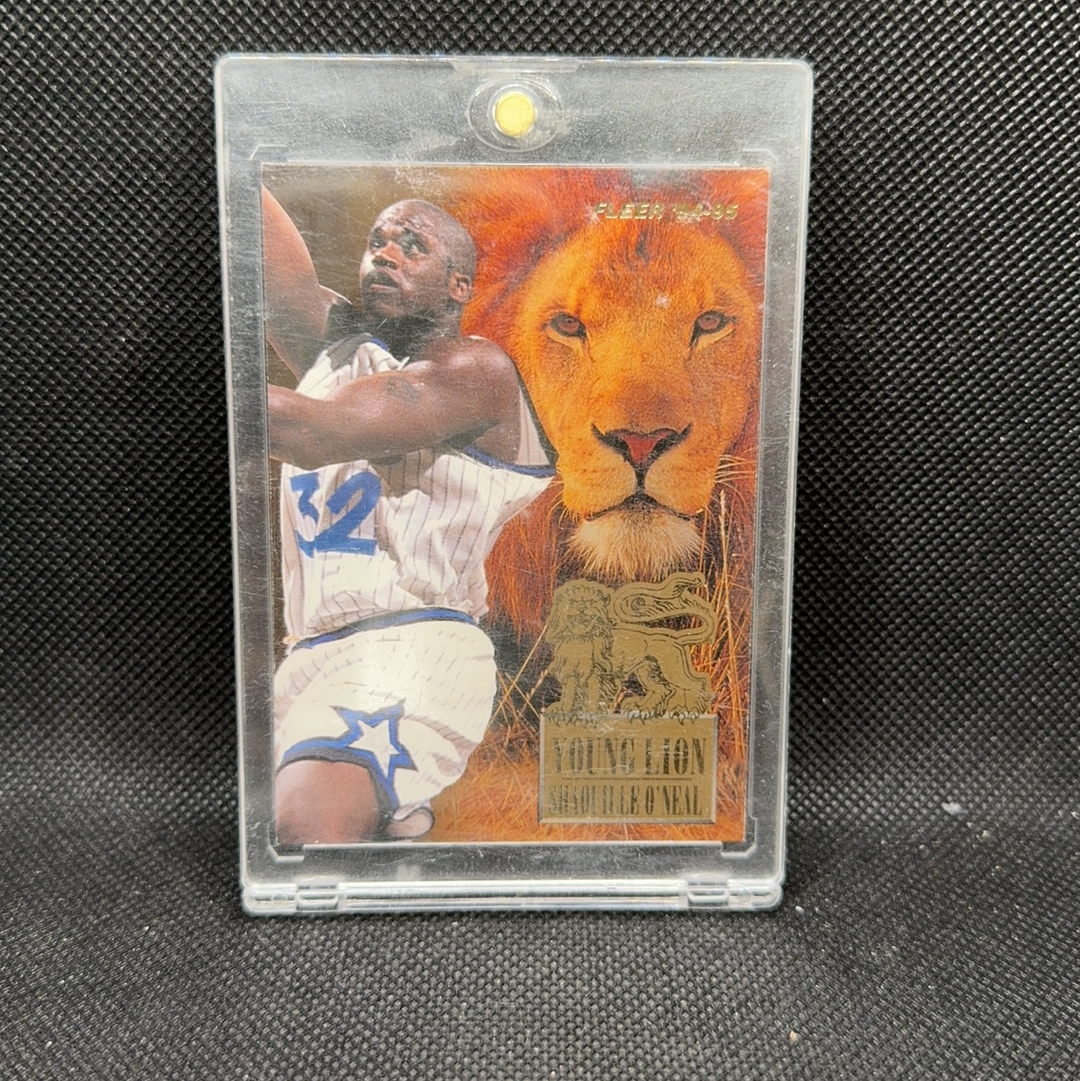 【Roseee代卖】1995 Fleer young lion Shaquille O'Neal 魔术时期 奥尼尔 狮子特卡 5of6 实卡完美 大比例 纯