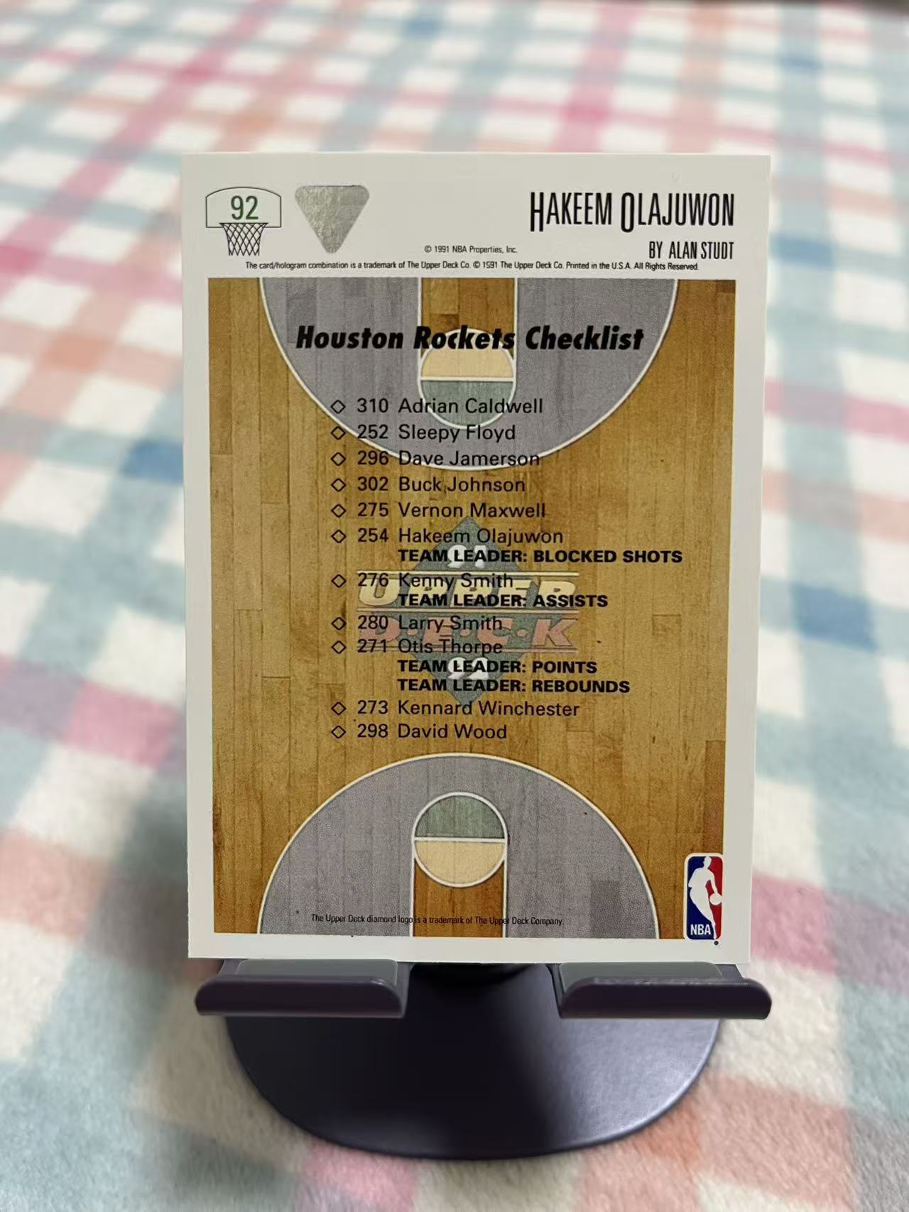 1991 Upper Deck THE COLLECTOR'S CHOICE Hakeem Olajuwon 哈基姆 奥拉朱旺 大梦【油画 老人 老卡 老特】火箭 #7008