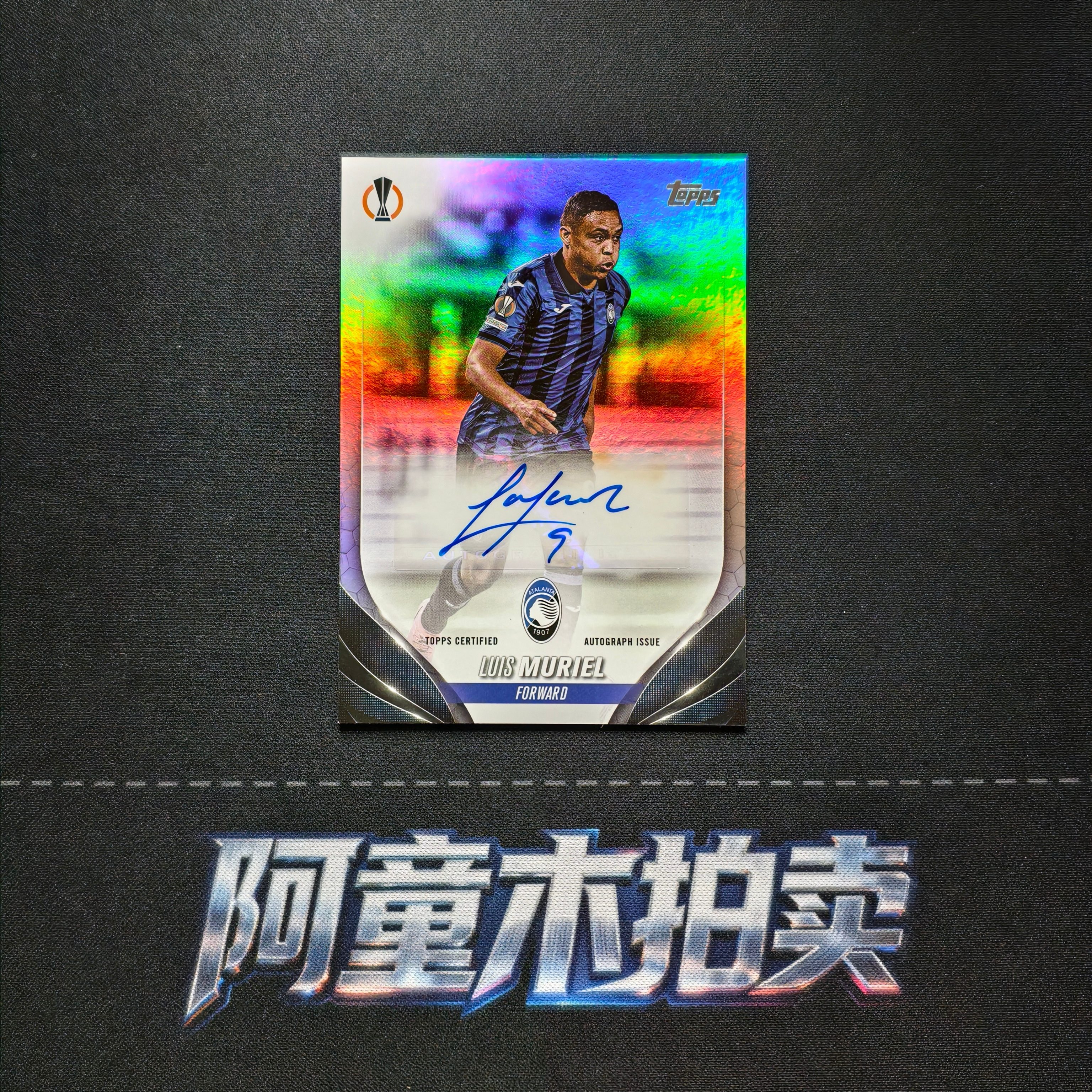 2024 Topps Topps Luis Muriel 【阿童木】 欧冠 亚特兰大 路易斯 穆列尔 穆里尔 签字 银折 卡品如图 D03