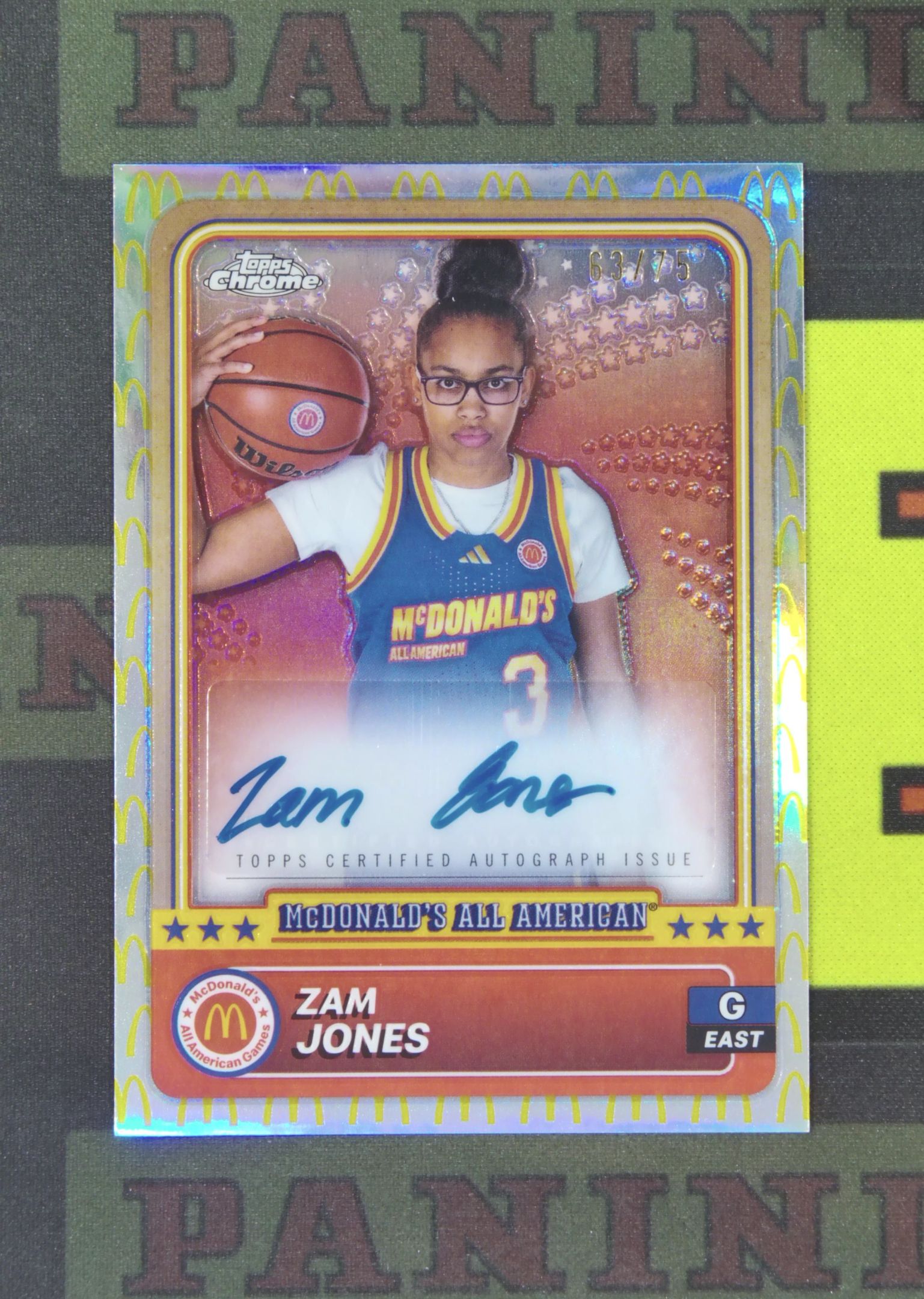 2024 Topps McDonald's Zam Jones Nirvana Project 扎姆 琼斯 高中 女篮 63/75 签字 麦当劳折 折射 麦当劳 卡品如图 收藏必备 zz001