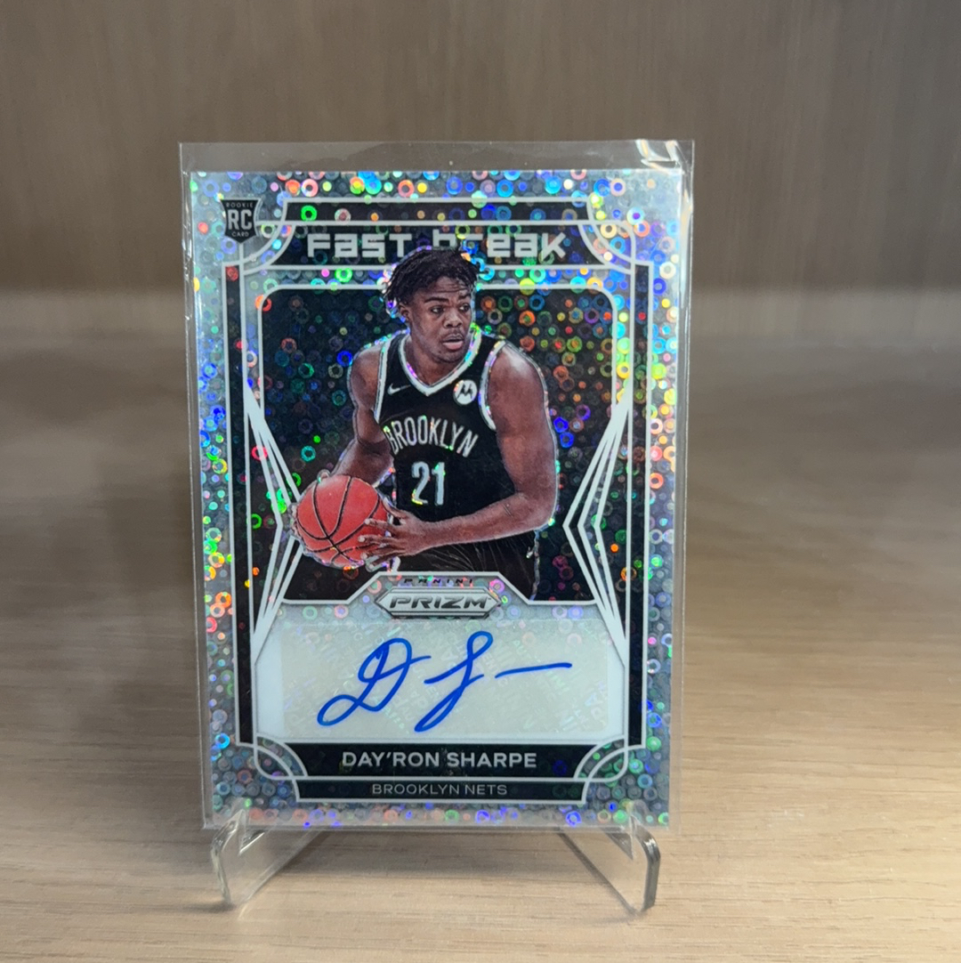 2021-22 Panini Prizm DayRon Sharpe RC 【免费代卖】篮网 新秀 RC 戴龙 夏普 PZ PRIZM 签字 贴签 泡泡折 折射 卡品如图 值得收藏!!