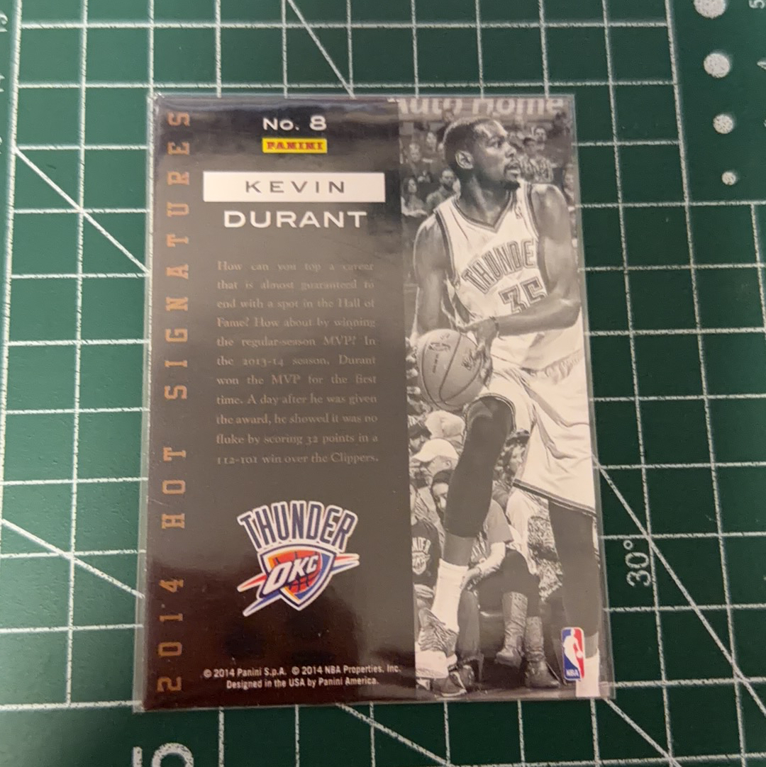 2014-15 Panini Americana Kevin Durant S.p.a.凯文杜兰特 死神 KD 金签卡 签名 签字 烫金印签 十年老卡 绝版卡 稀有大比例 折痕 压痕