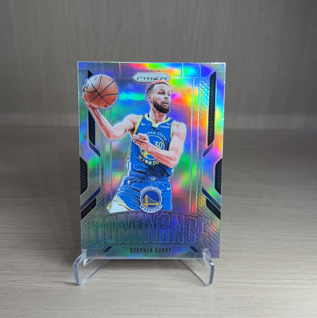 2024-25 Panini Prizm Stephen Curry 【拍卖】 PZ DOMINANCE 统治特卡 勇士 斯蒂芬 库里 银折 卡品如图 值得收藏!!