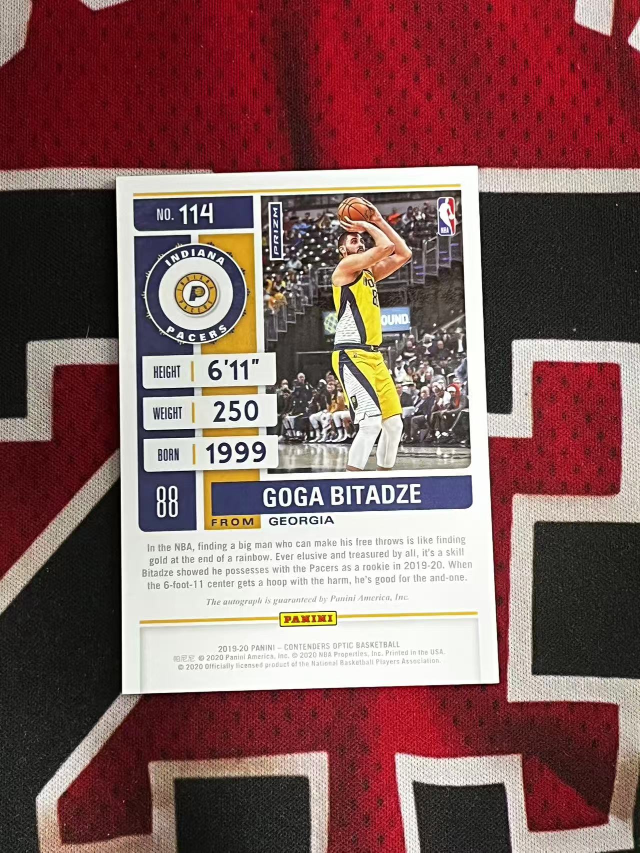 【接寄拍】2019-20 PANINI CONTENDER OPTIC 球票系列 步行者 新秀RC 戈加比塔泽 签字卡 卡签 正新秀球票签字卡 银折 折射 专收凑套必备【烂臭嘴拍卖】