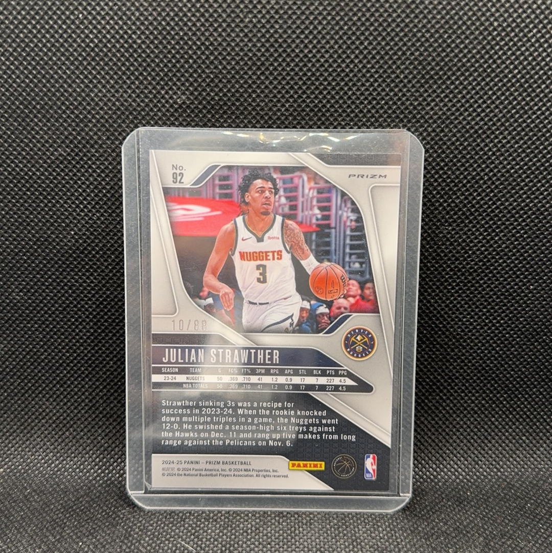 【Roseee代卖】2024-25 Panini Prizm PZ 掘金 Julian Strawther 朱利安斯特劳瑟 三色折 三色波纹折 88编 chow
